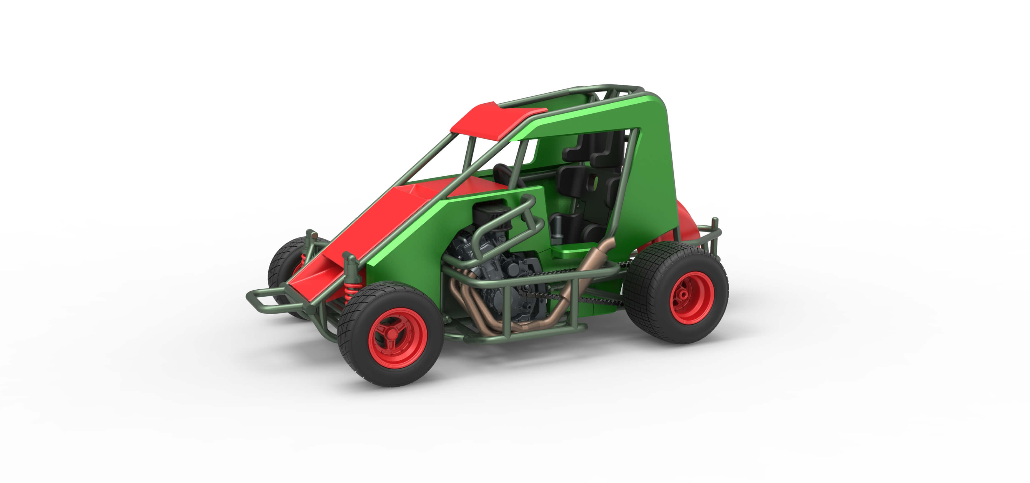600 Micro Sprint Car Scale 1:25 3D Model