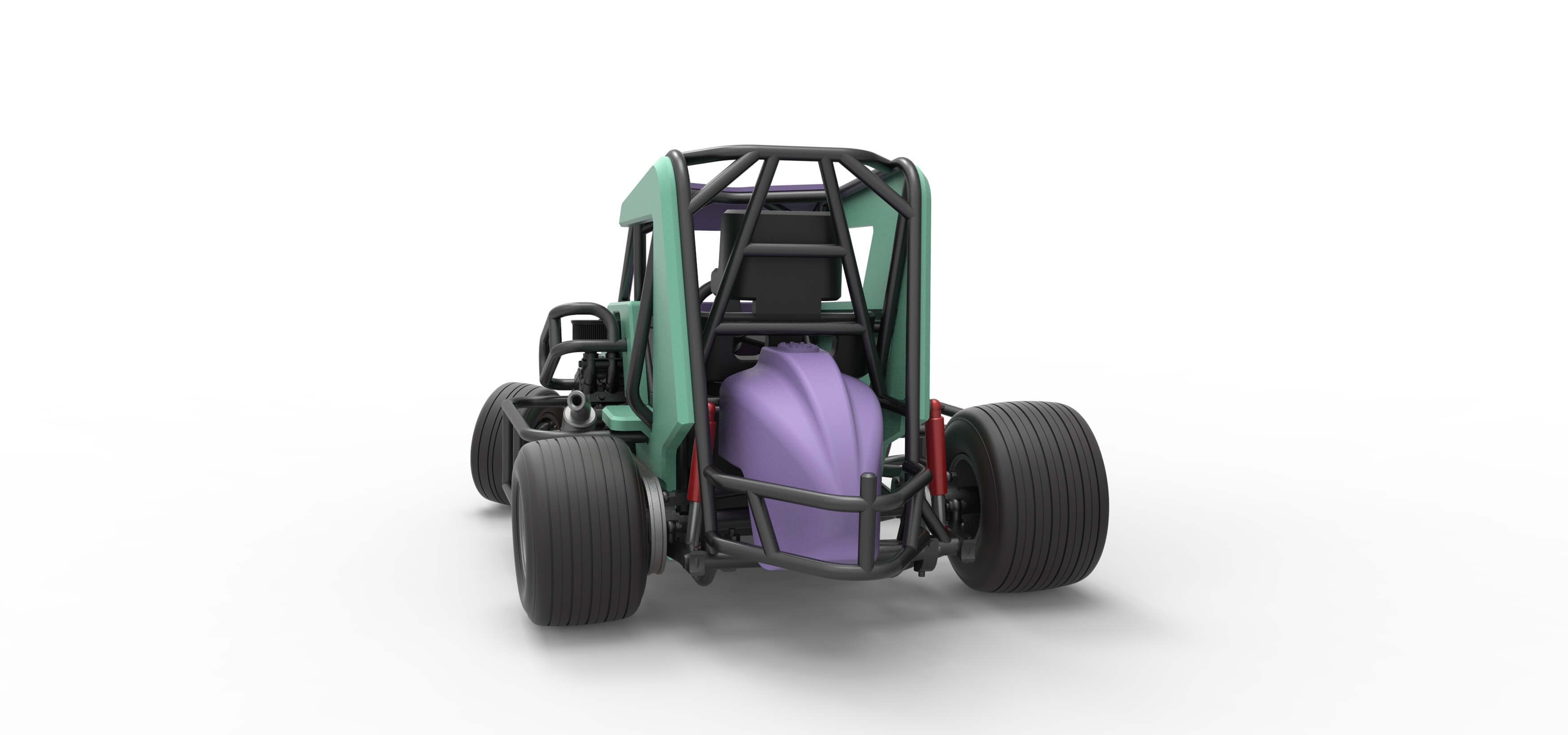 600 Micro Sprint Car While Turning 1:25 3D Model