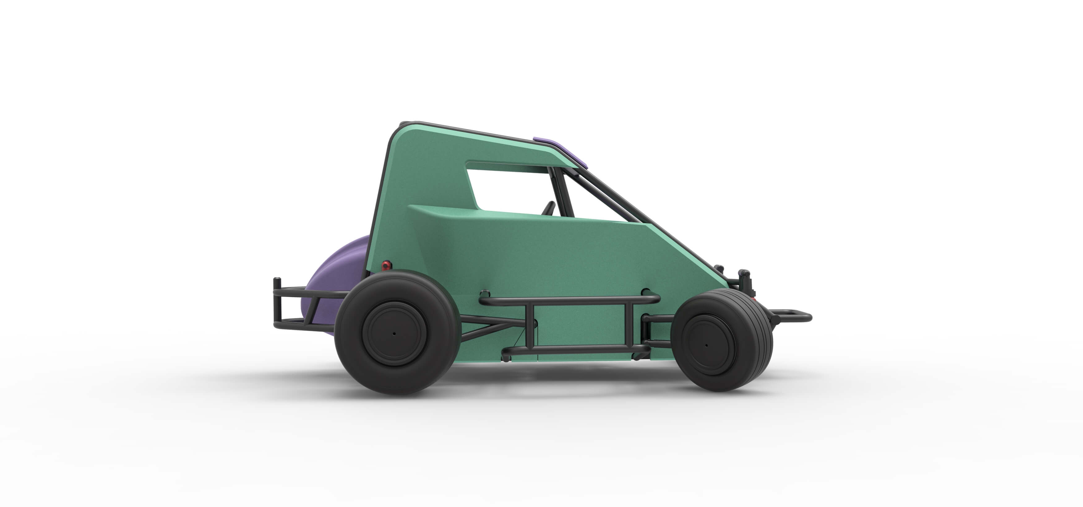 600 Micro Sprint Car While Turning 1:25 3D Model