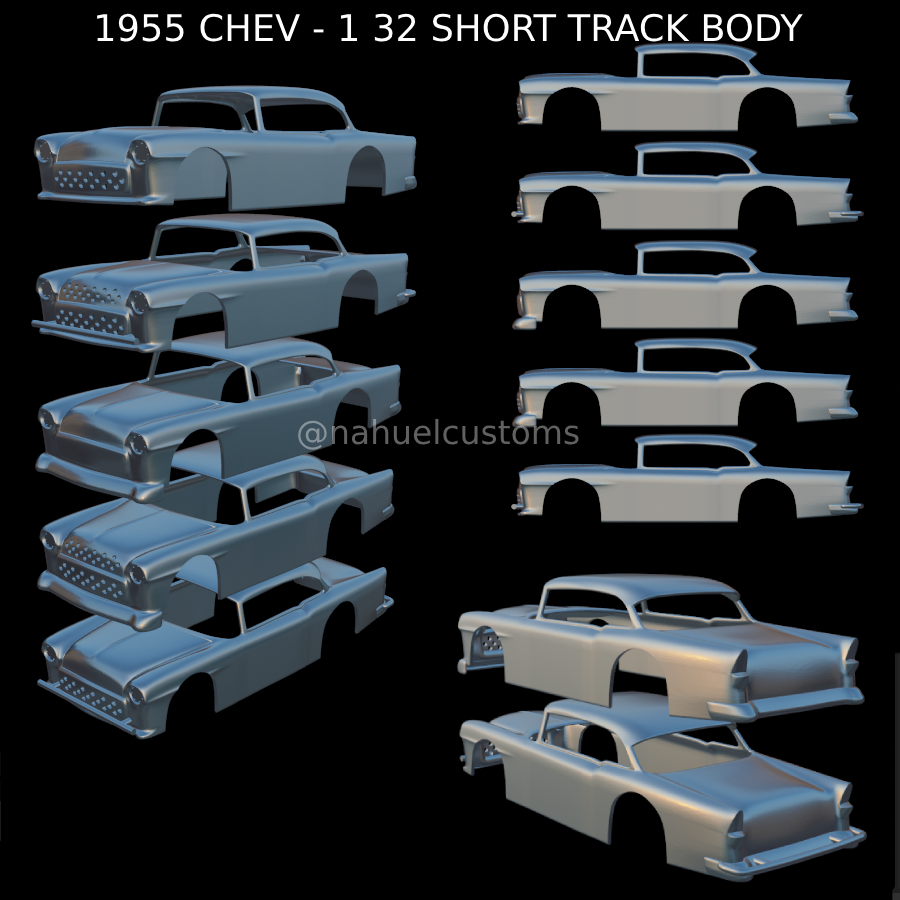 55 Chevy Short Track Body  1/25 scale