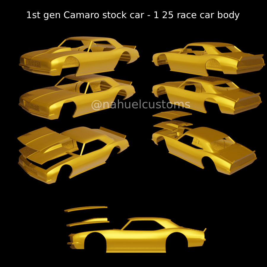 1st gen Camaro stock car - 1 25 race car body