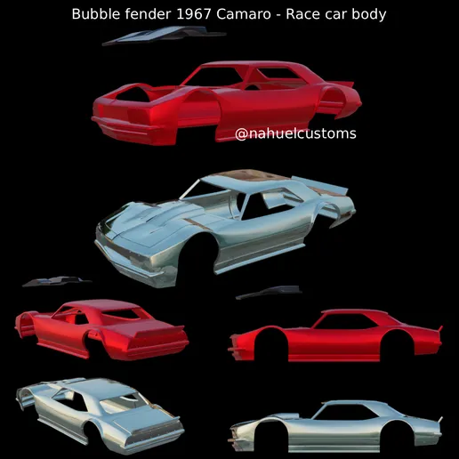Bubble fender 1967 Camaro - Race car body By Nahuel Customs