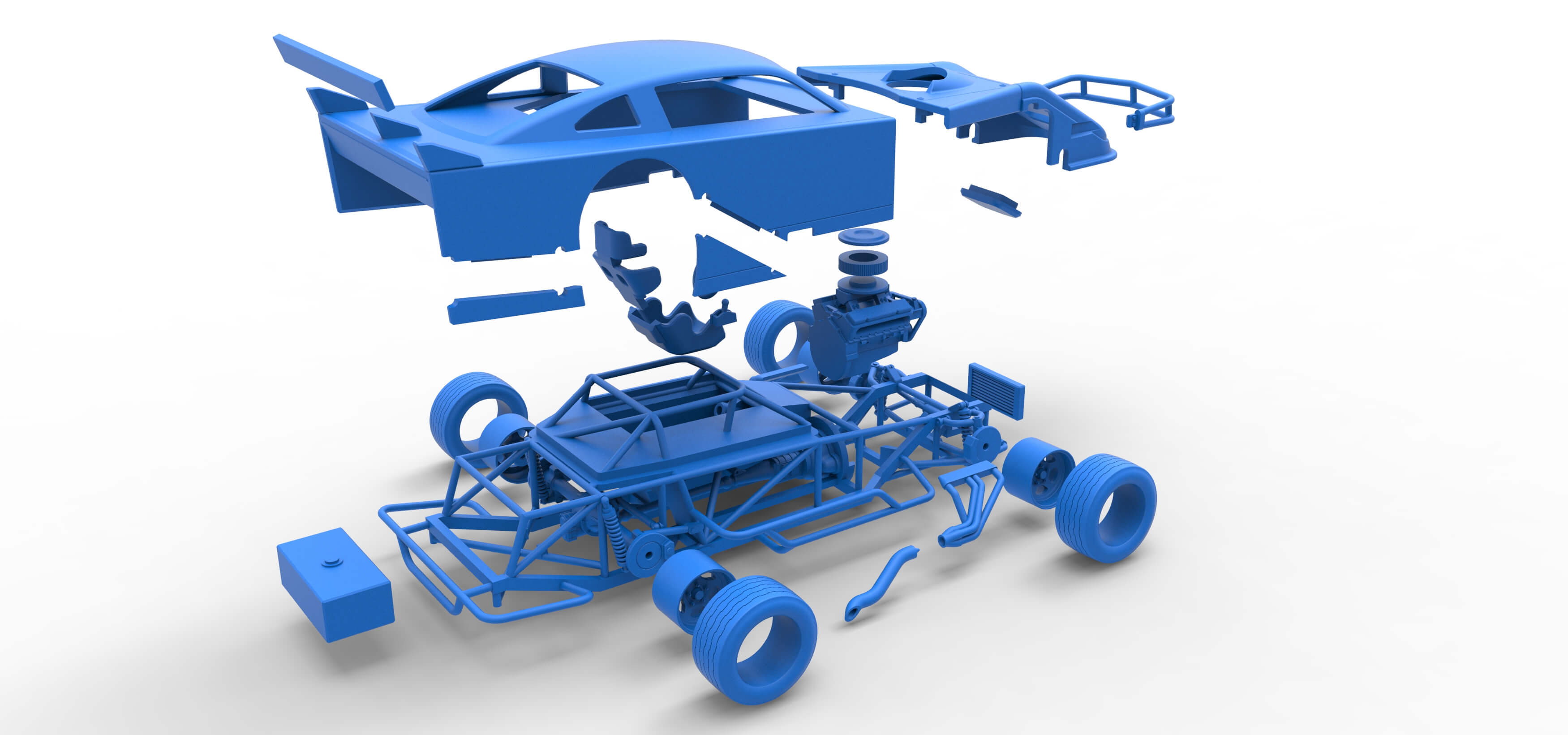 Asphalt Modified Stock Car V4 Scale 1:25 3D Model