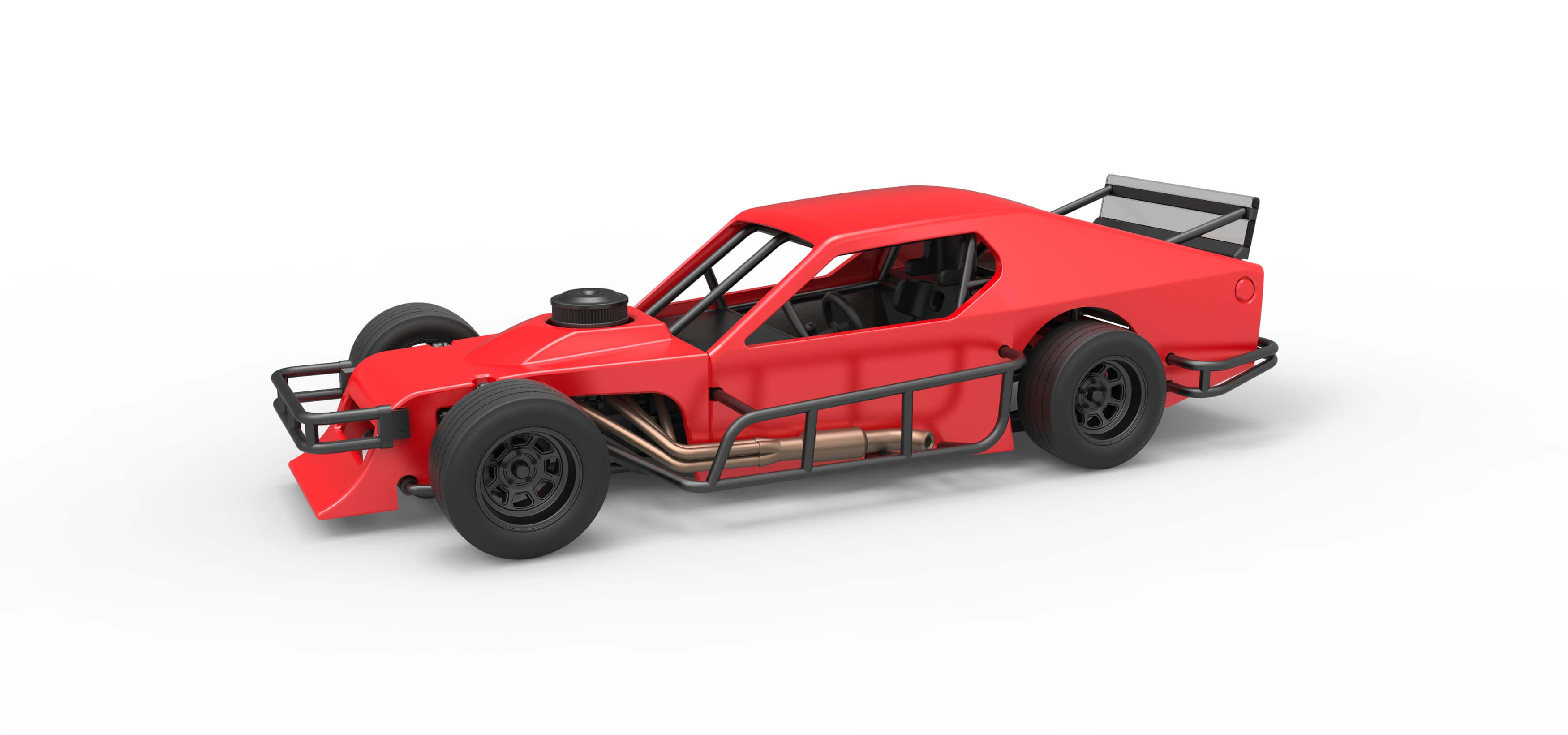 Asphalt Modified Stock Car Version 2 Scale 1:25 3D Model