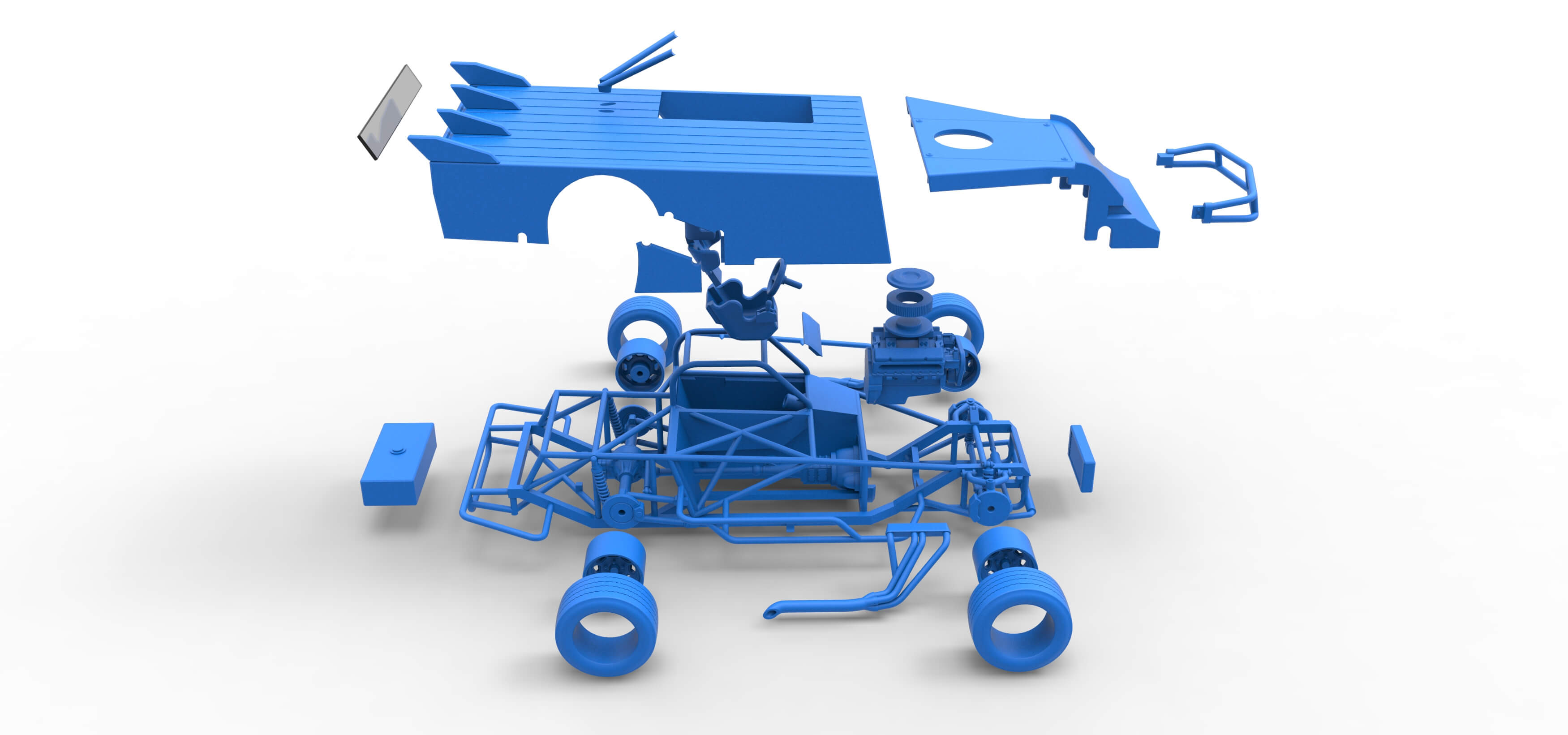 Asphalt Modified Stock Car Version 5 Scale 1:25 3D Model