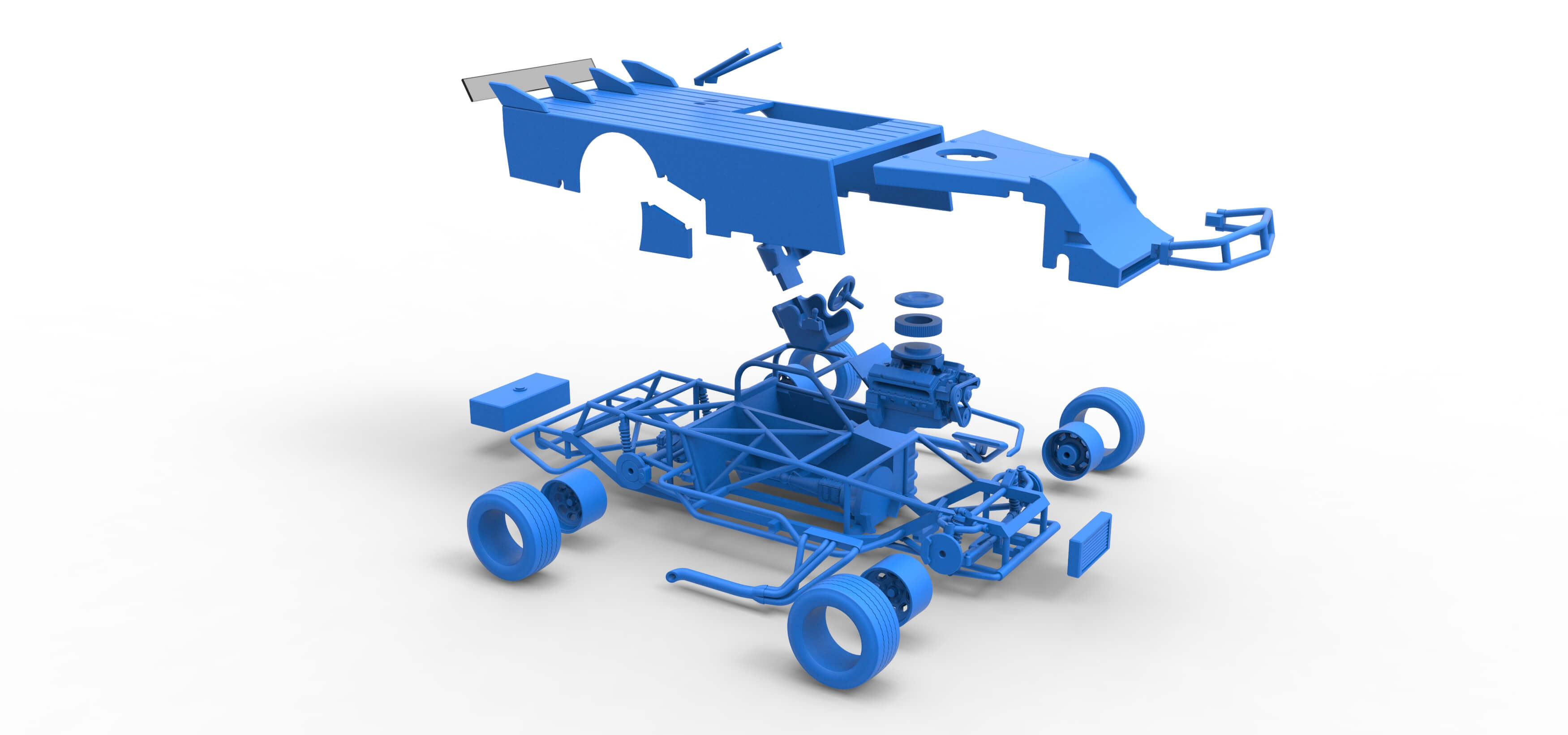 Asphalt Modified Stock Car Version 5 Scale 1:25 3D Model