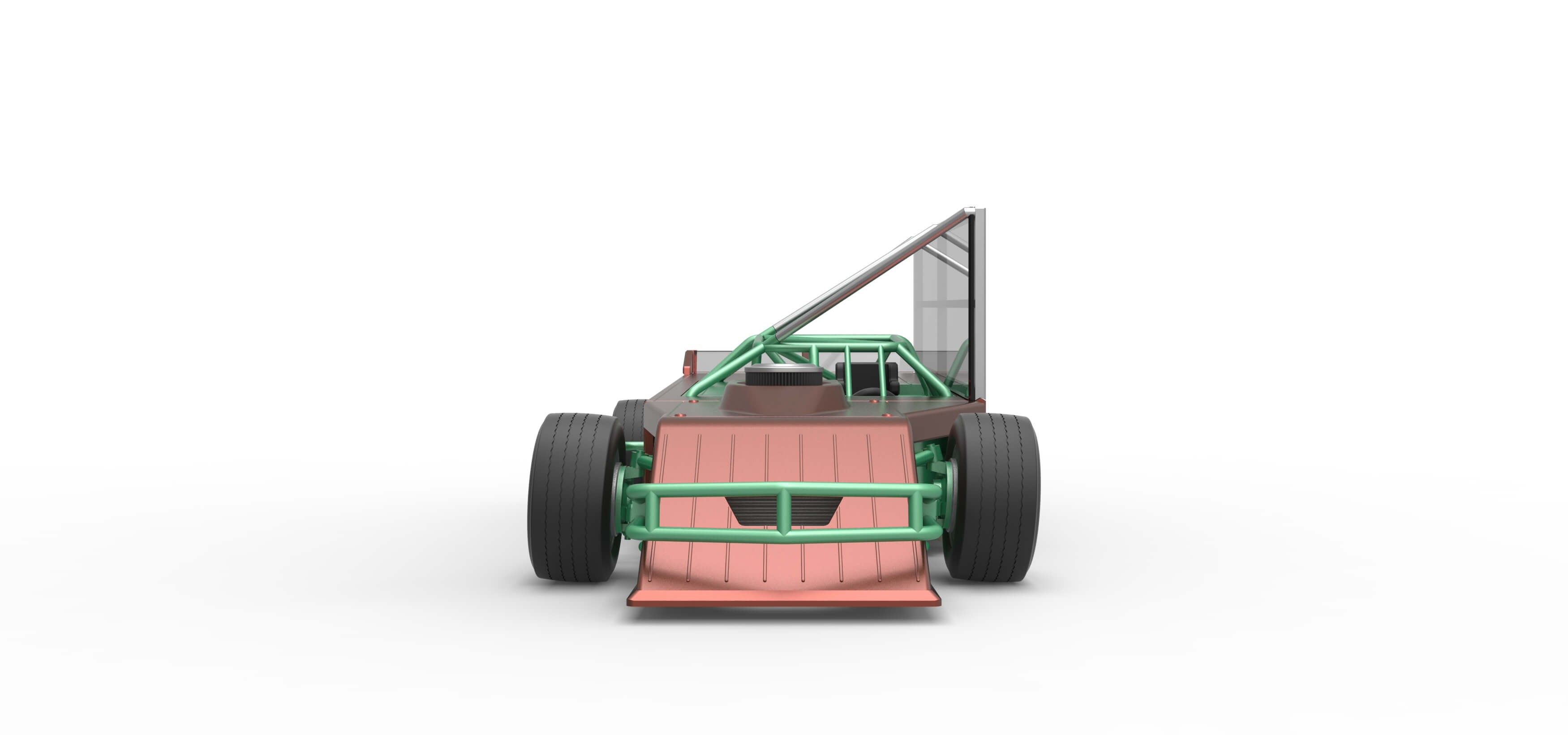 Asphalt Modified Stock Car With Side Wing 1:25 3D Model