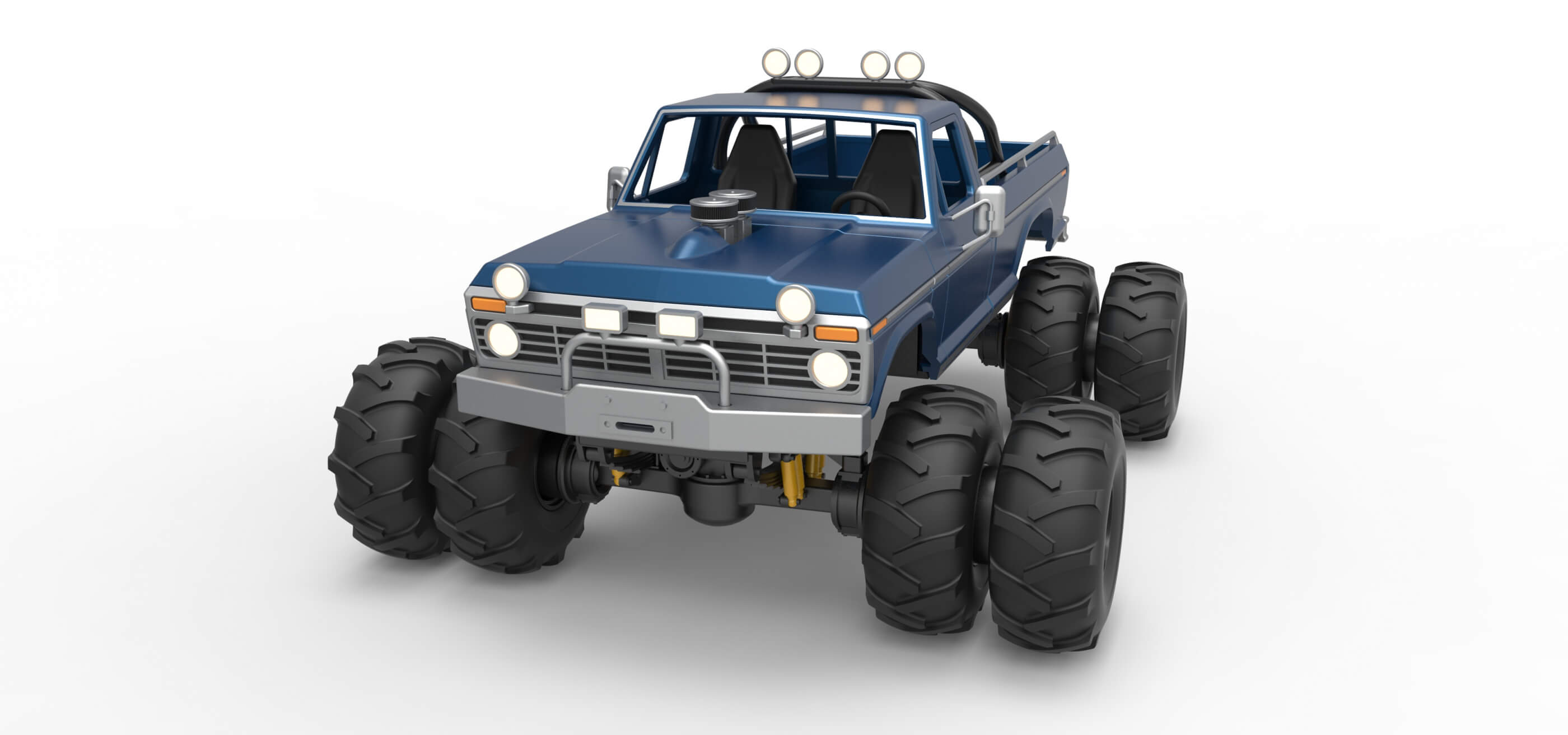 Vintage Monster Truck 1:25 3D Model