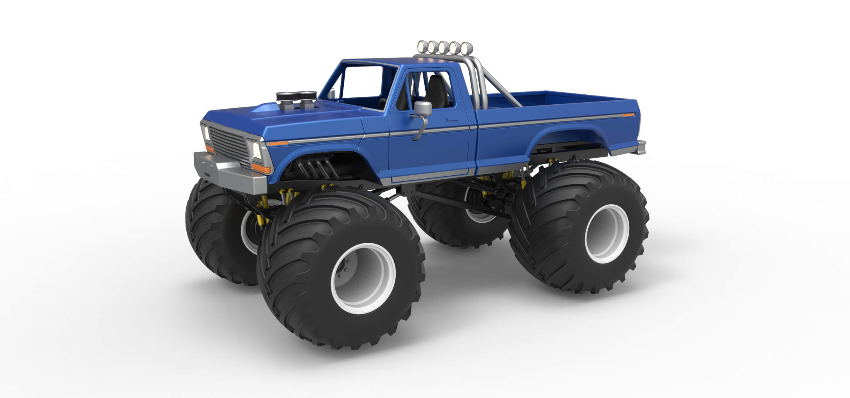 Vintage Monster Truck 1:25 3D Model