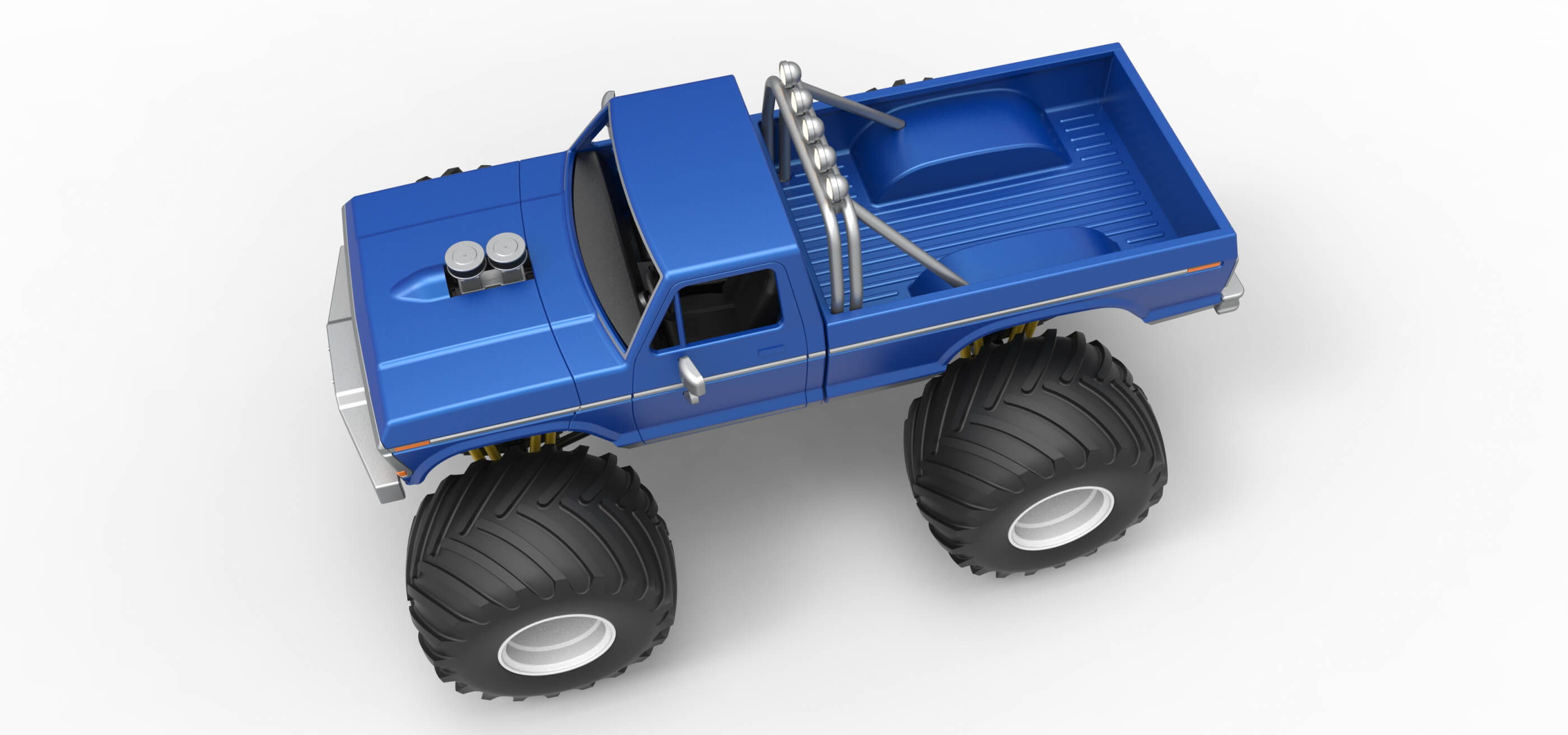 Vintage Monster Truck 1:25 3D Model