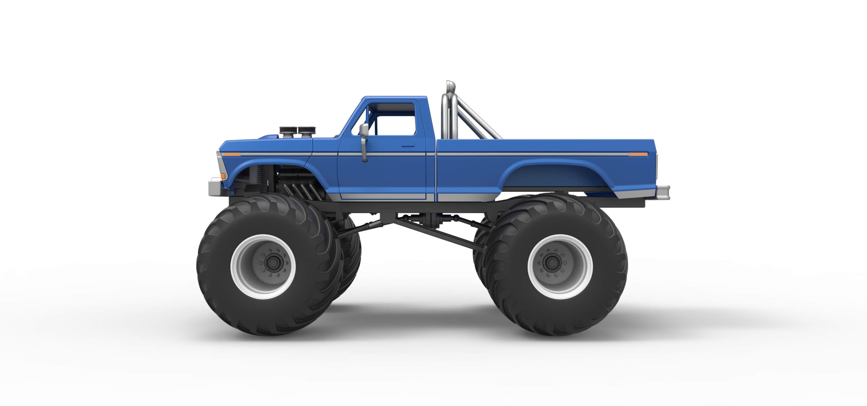 Vintage Monster Truck 1:25 3D Model