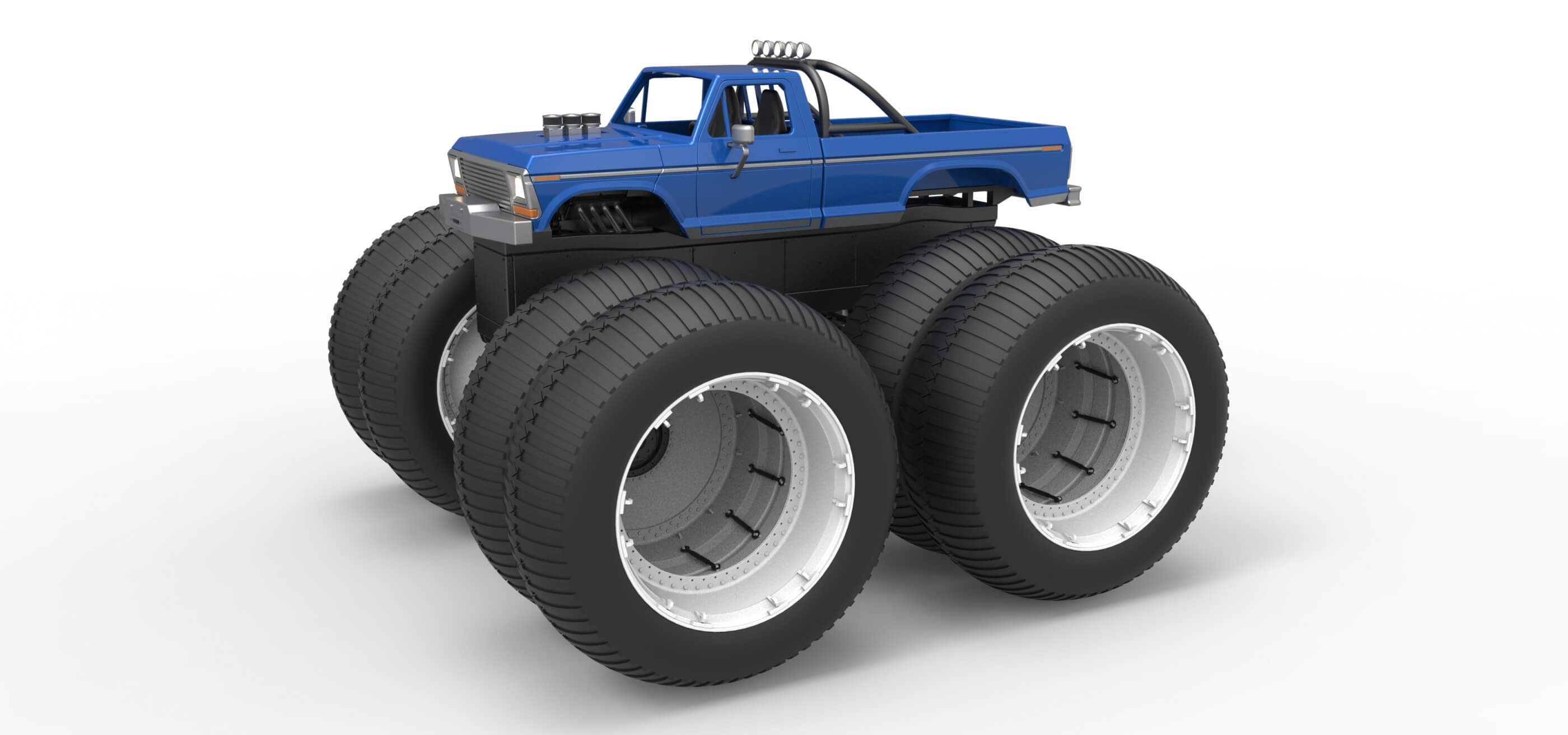 Vintage Monster Truck 1:25 3D Model