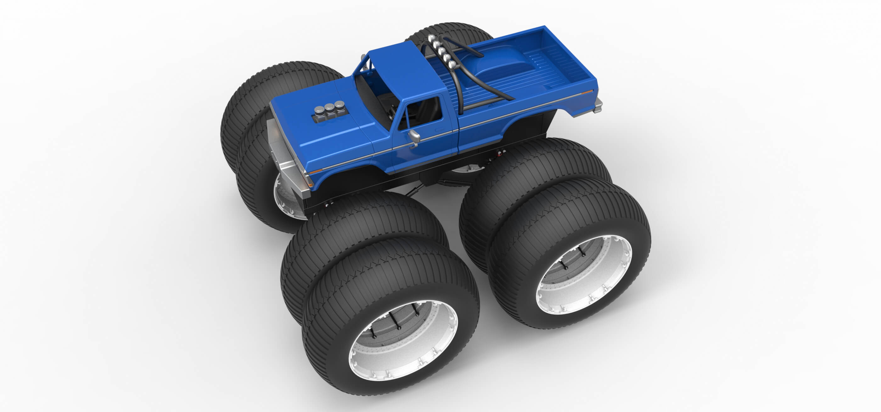 Vintage Monster Truck 1:25 3D Model