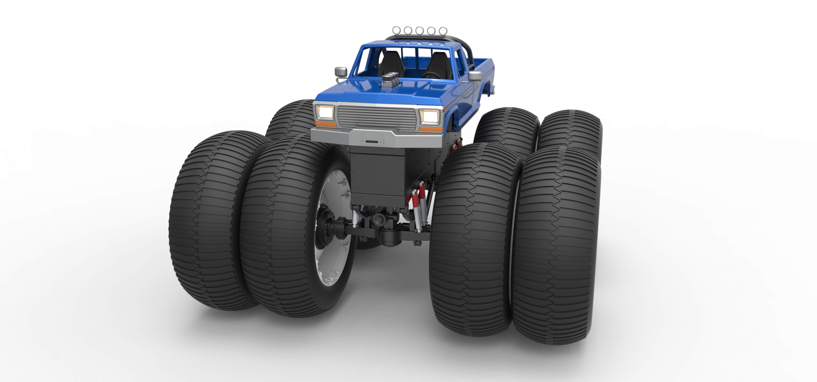 Vintage Monster Truck 1:25 3D Model