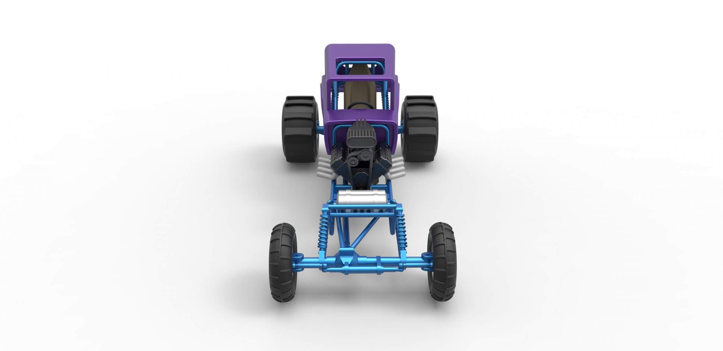 Mud Dragster Hot Rod 1:25 3D Model