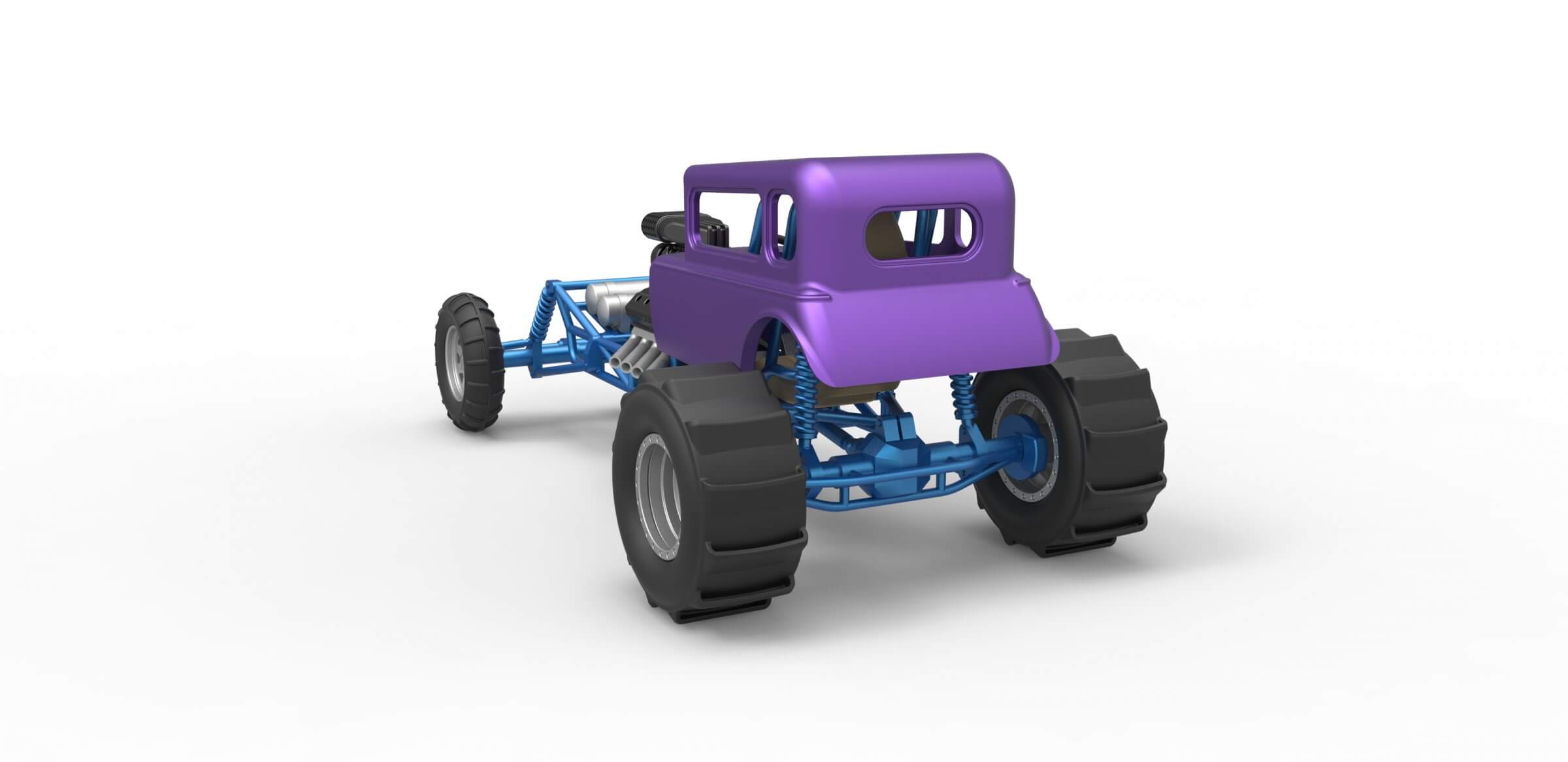 Mud Dragster Hot Rod 1:25 3D Model
