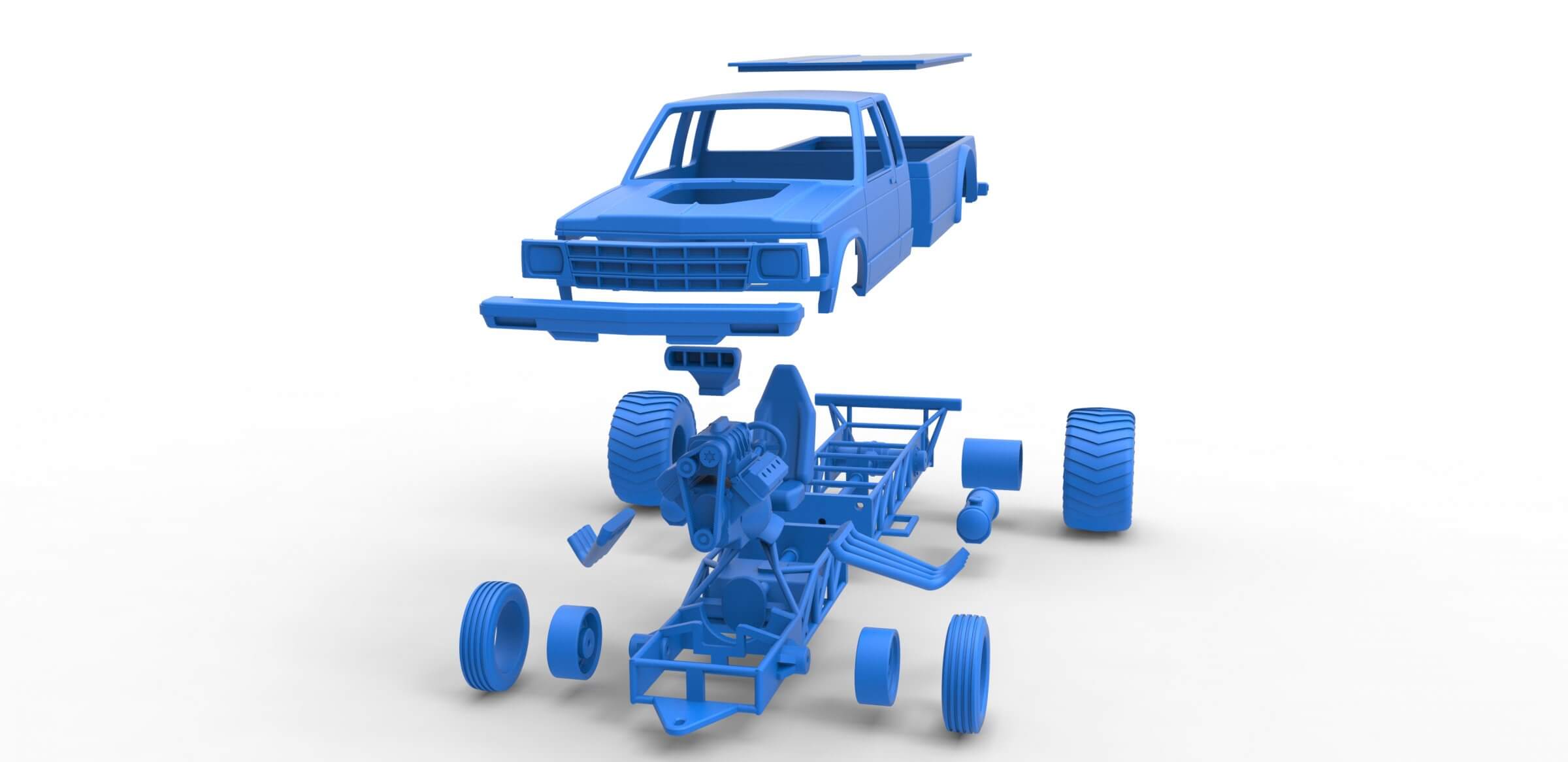 Pulling Truck 2wd 1:25 3D Model