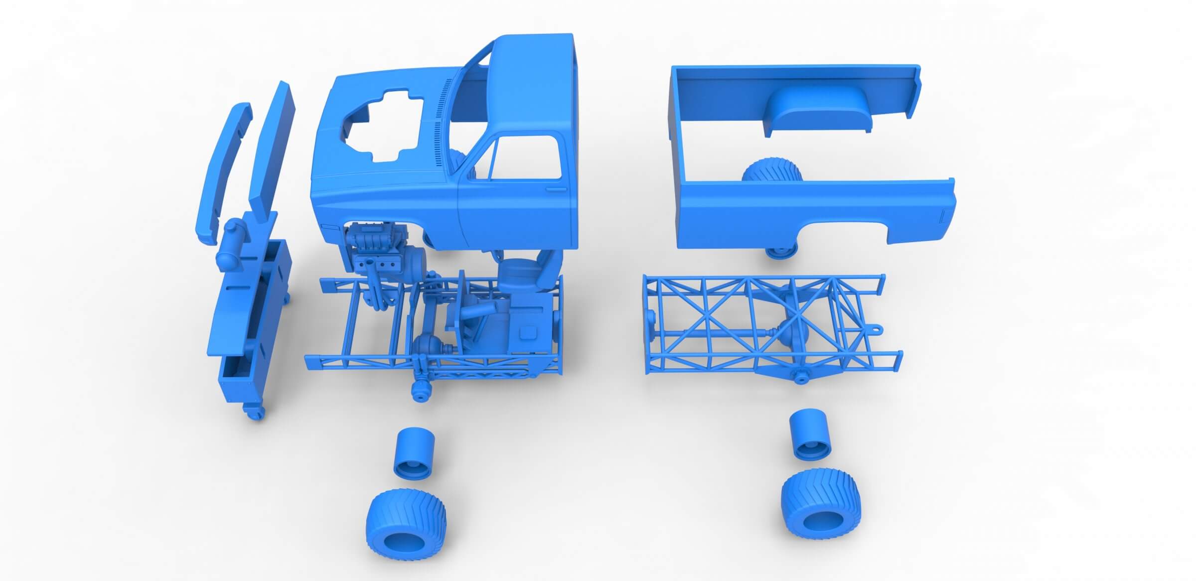 Pulling Truck 4wd 1:25 3D Model