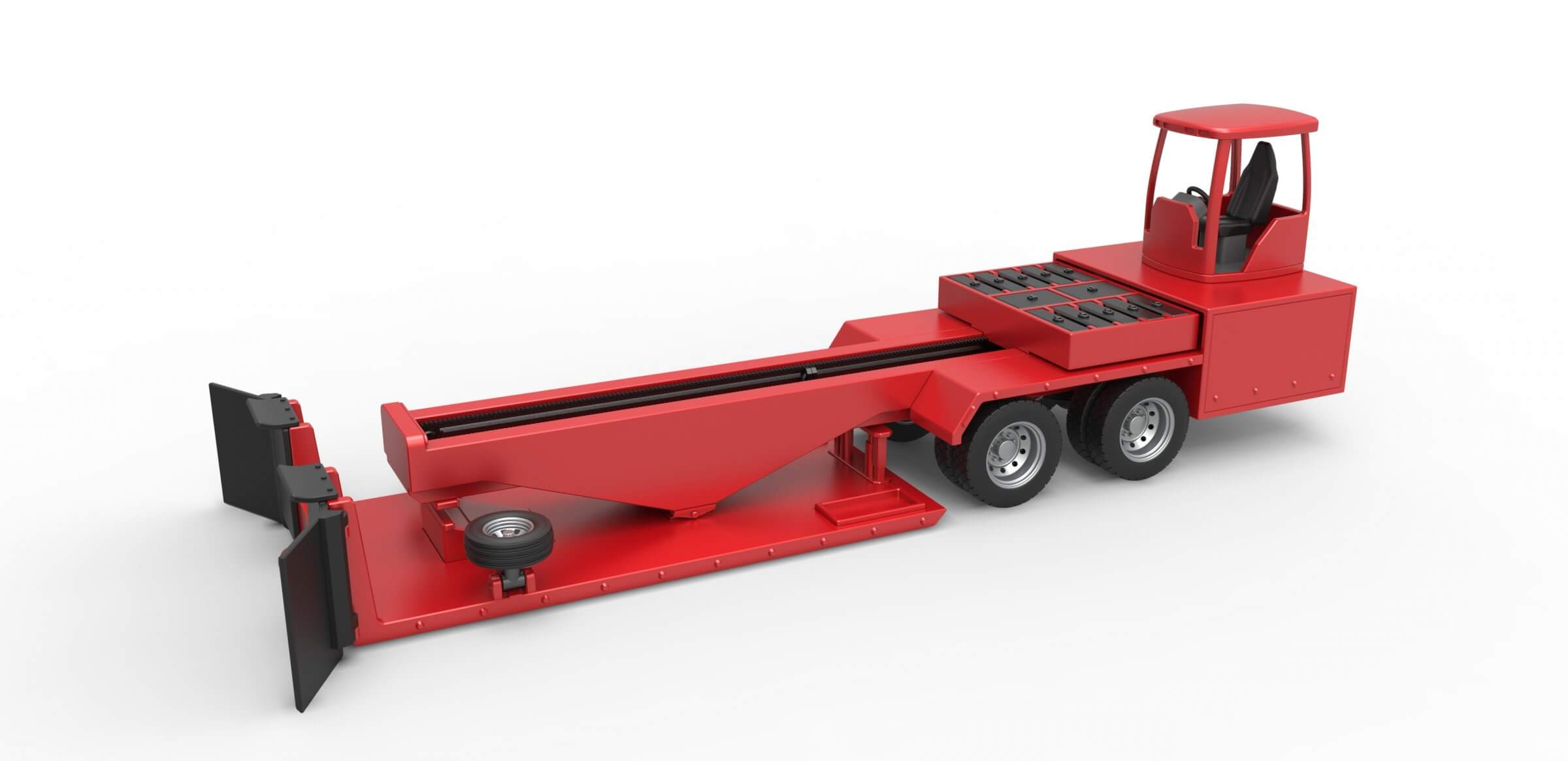 Tractor Pulling Sled 1:25 3D Model