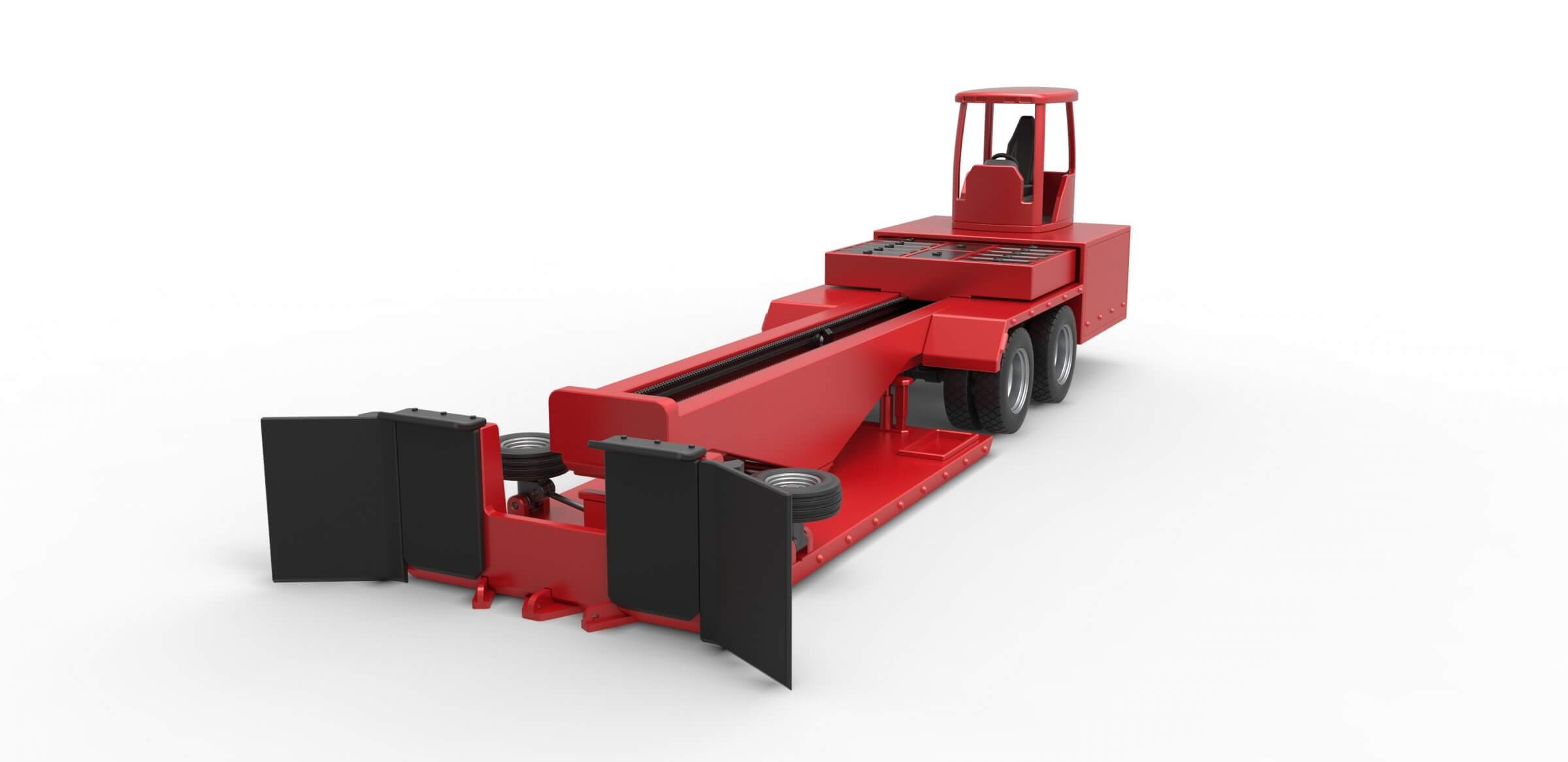 Tractor Pulling Sled 1:25 3D Model