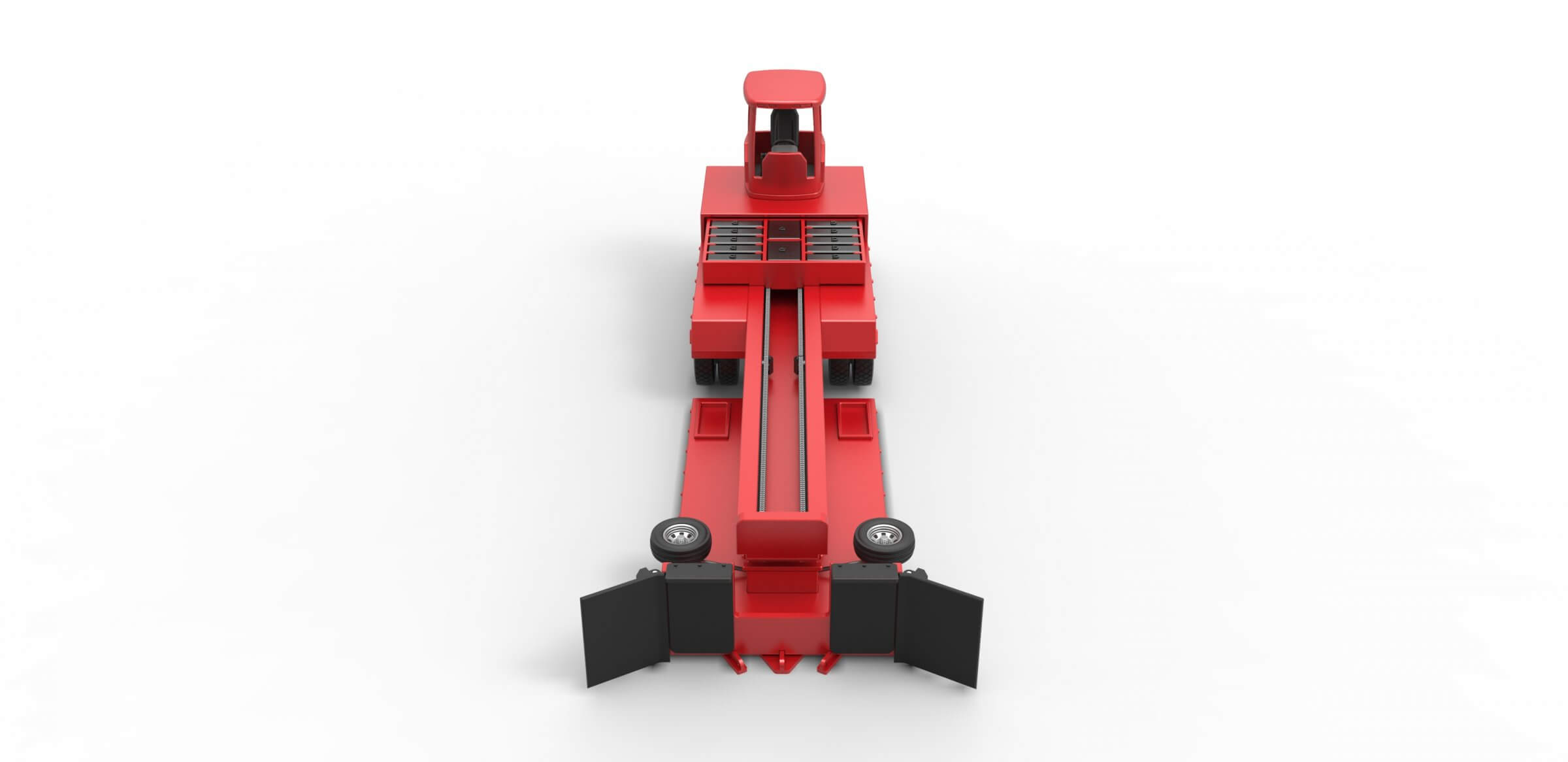 Tractor Pulling Sled 1:25 3D Model