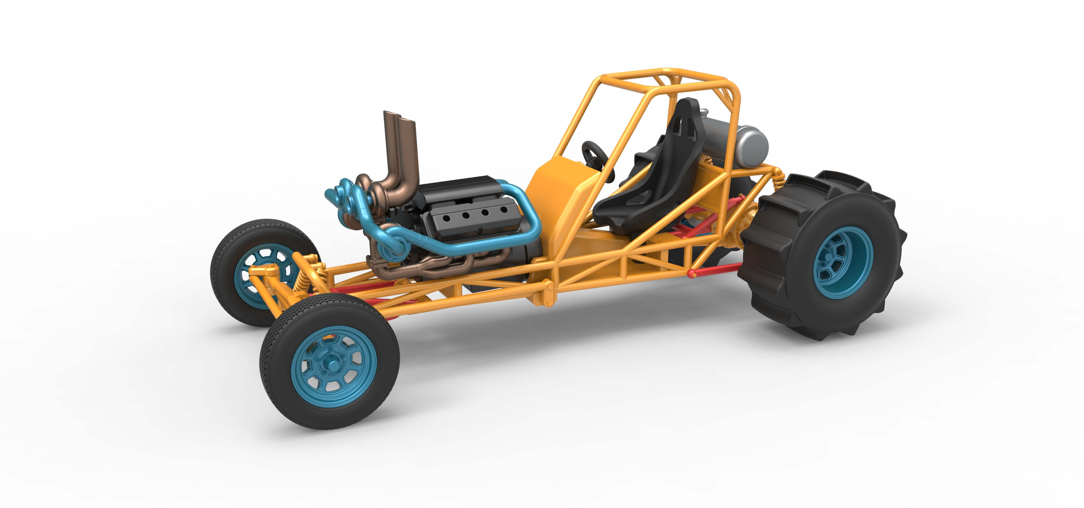 Dirt Dragster 1:25 3D Model