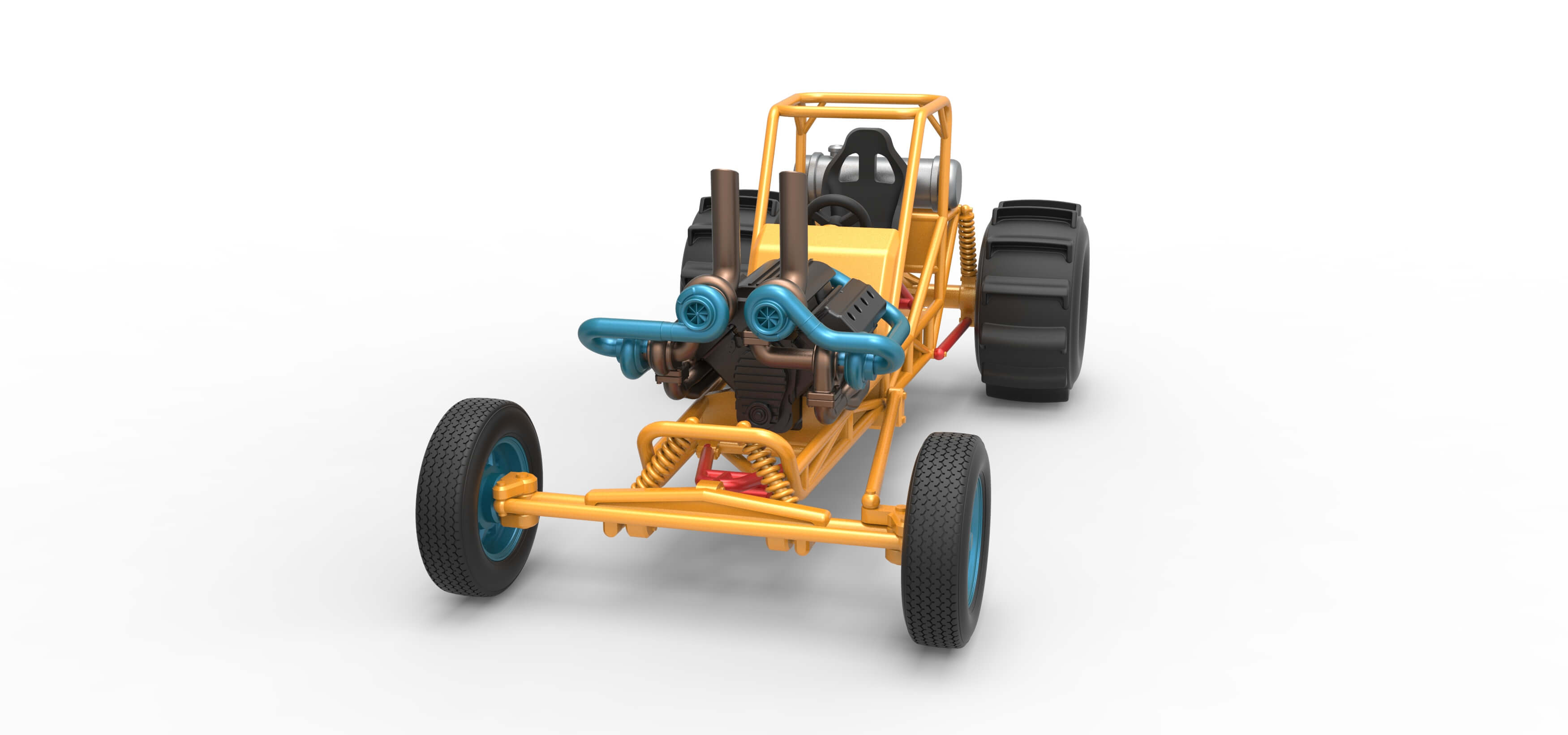 Dirt Dragster 1:25 3D Model