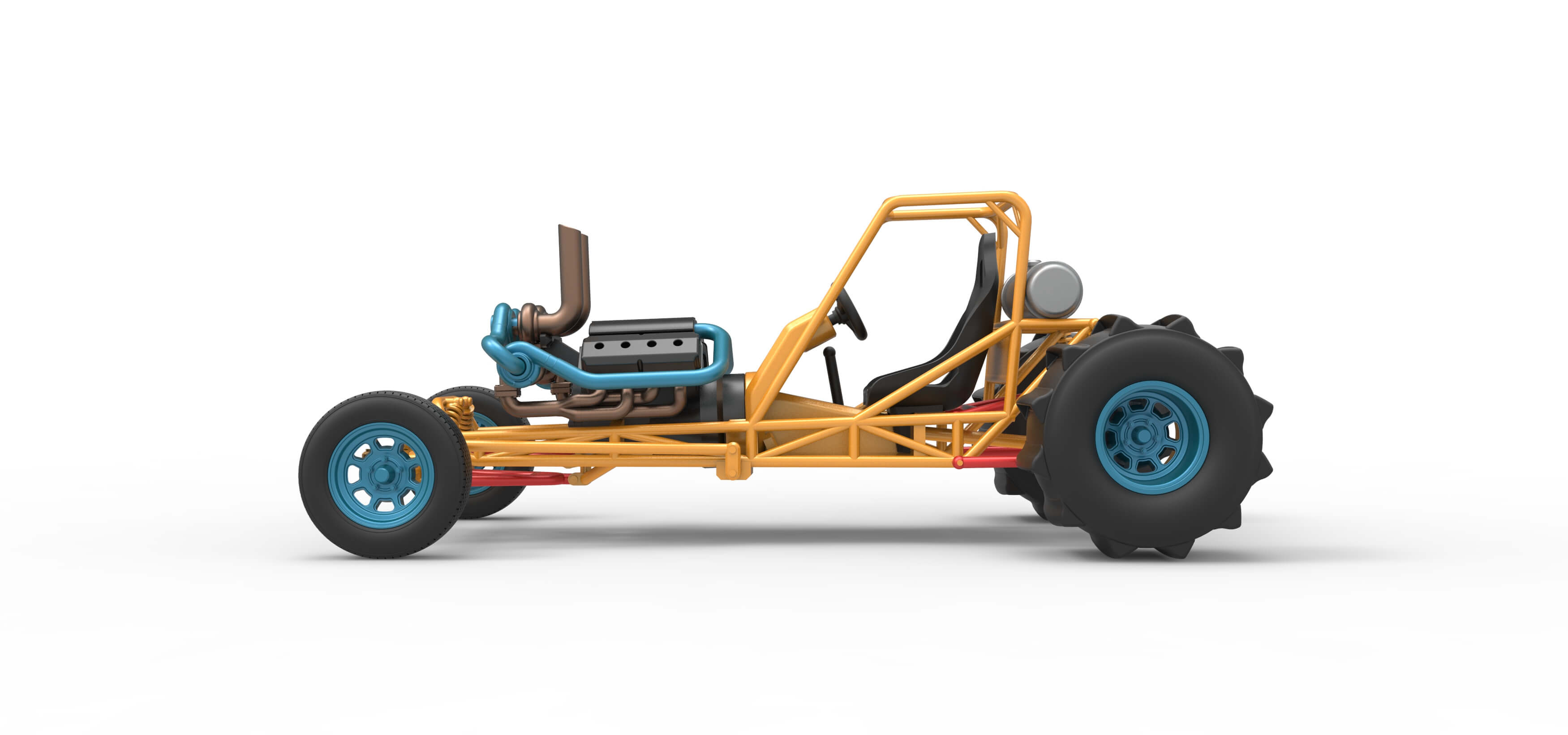 Dirt Dragster 1:25 3D Model