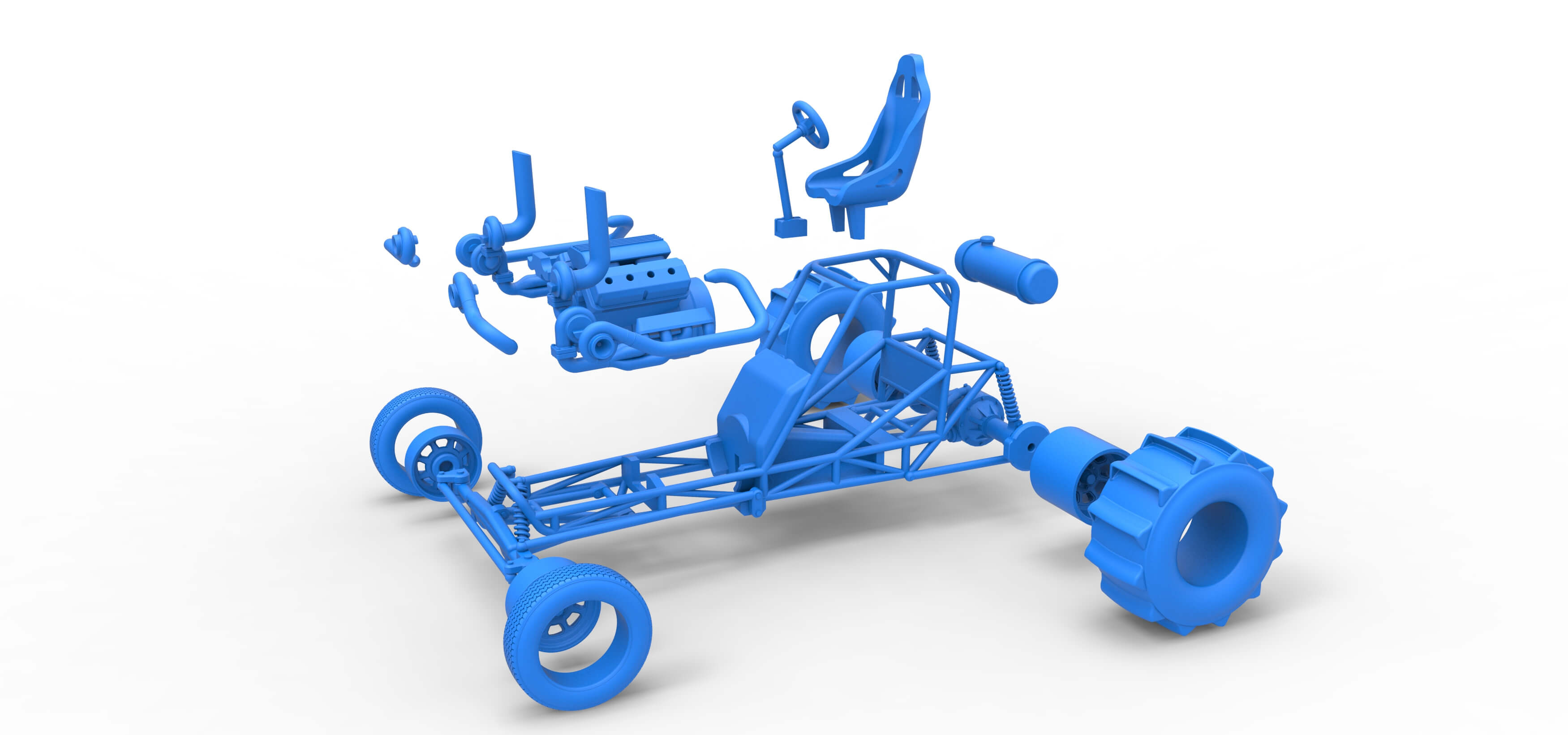 Dirt Dragster 1:25 3D Model