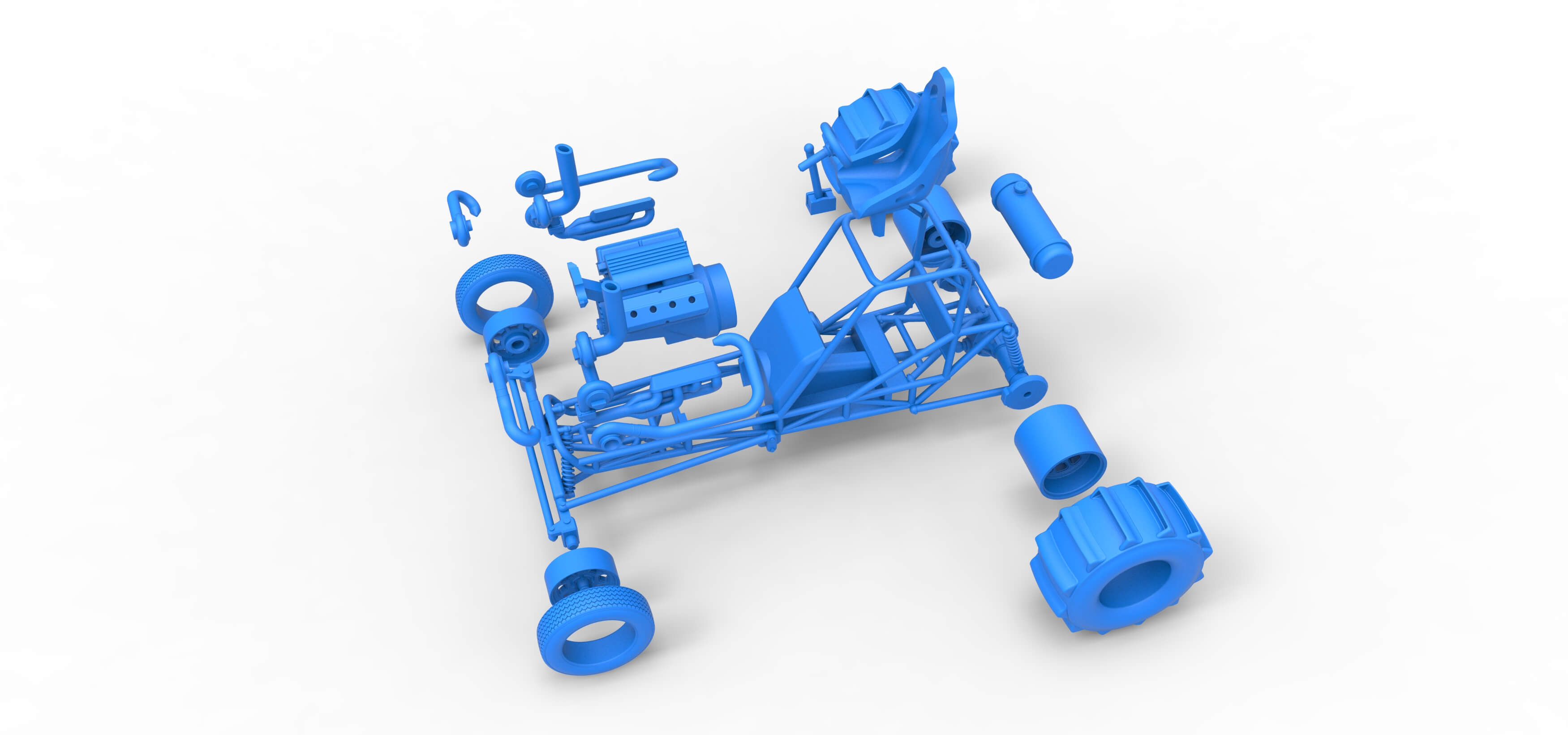 Dirt Dragster 1:25 3D Model