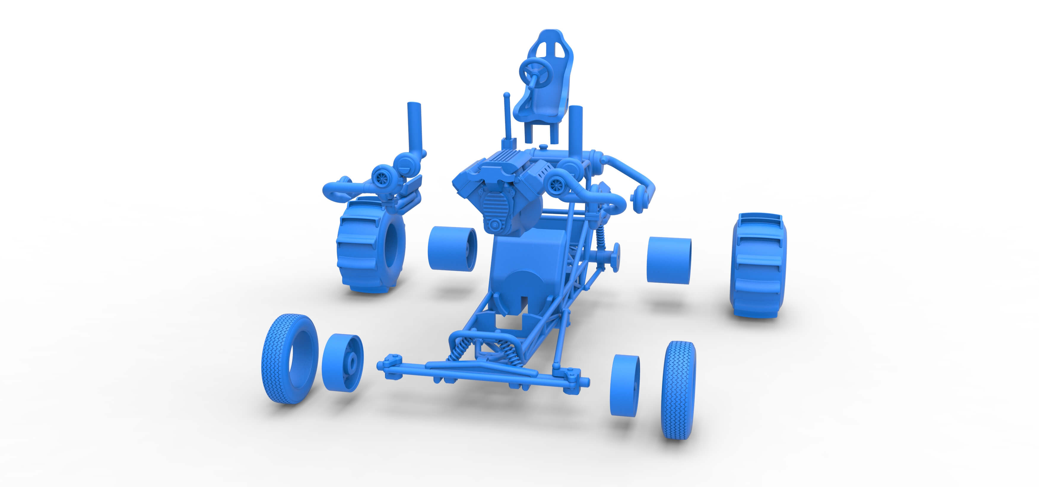 Dirt Dragster 1:25 3D Model