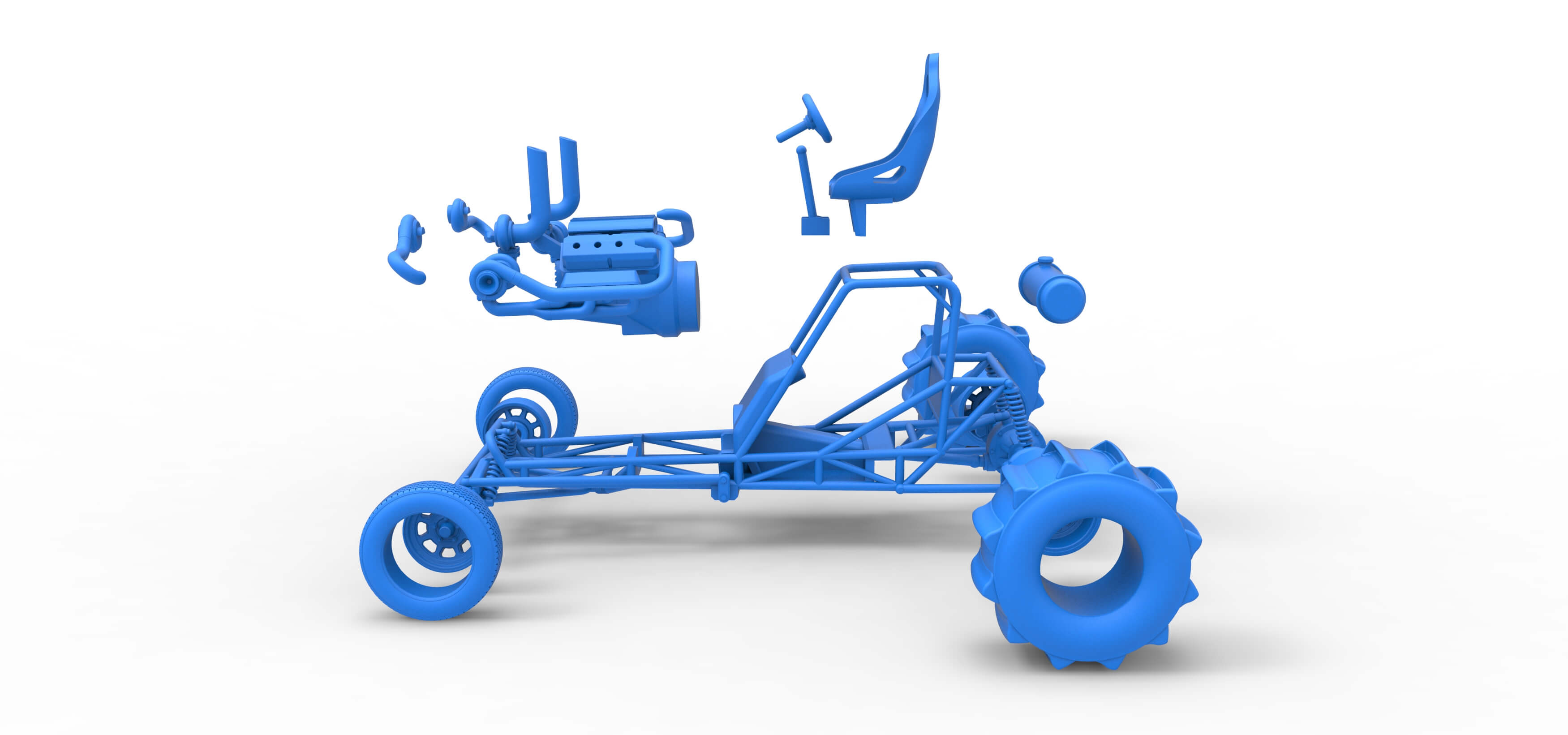 Dirt Dragster 1:25 3D Model