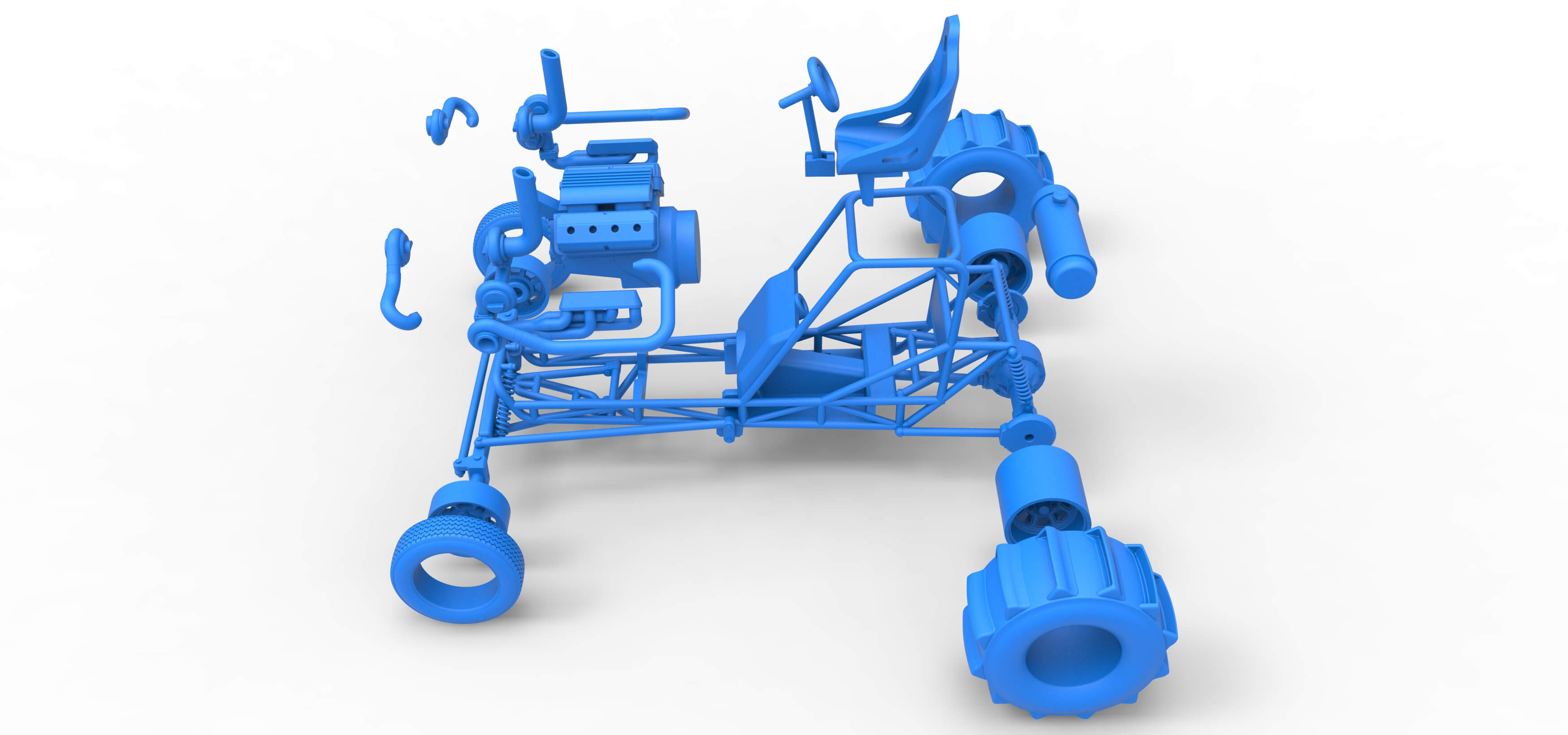 Dirt Dragster 1:25 3D Model