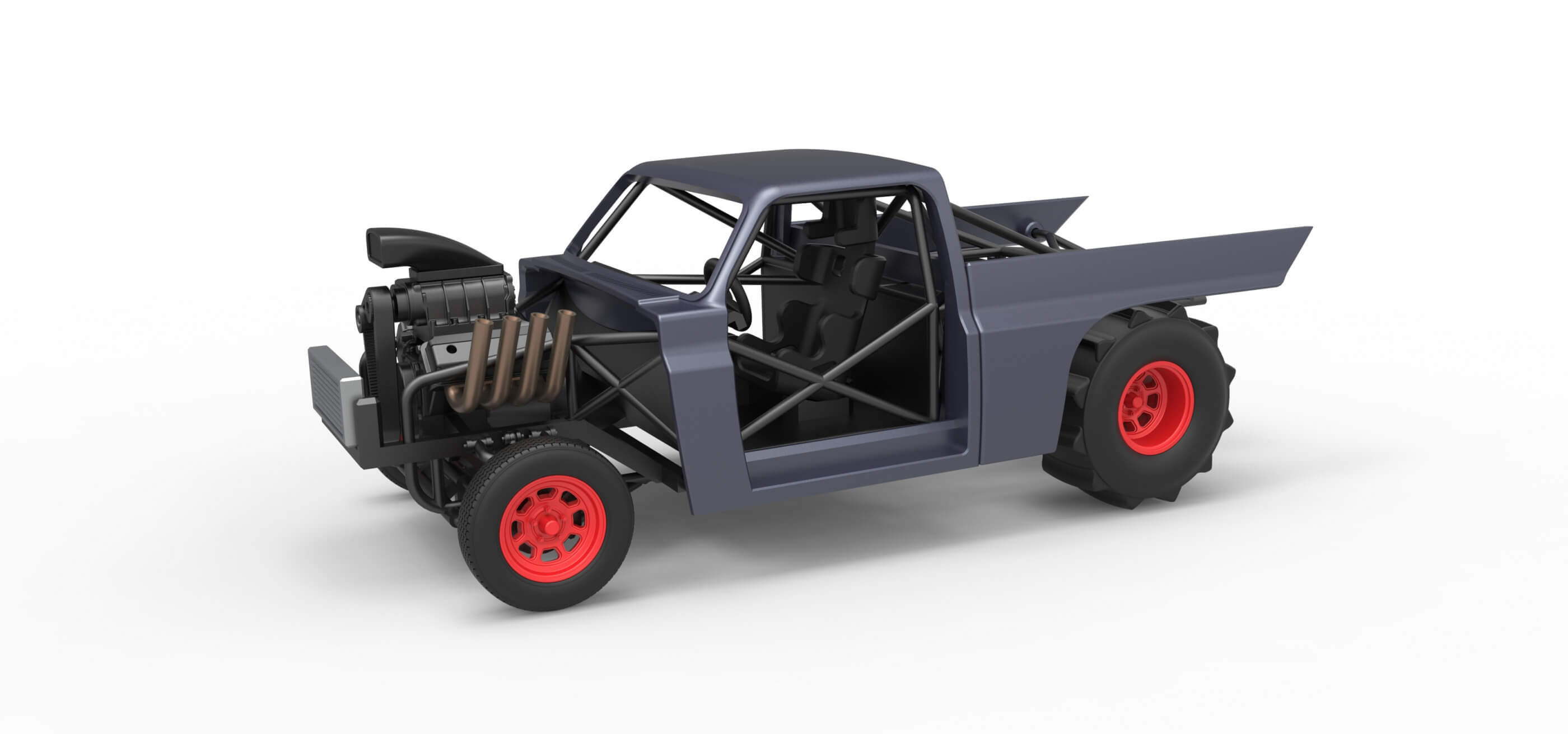 Dirt Dragster Truck 1:25 3D Model
