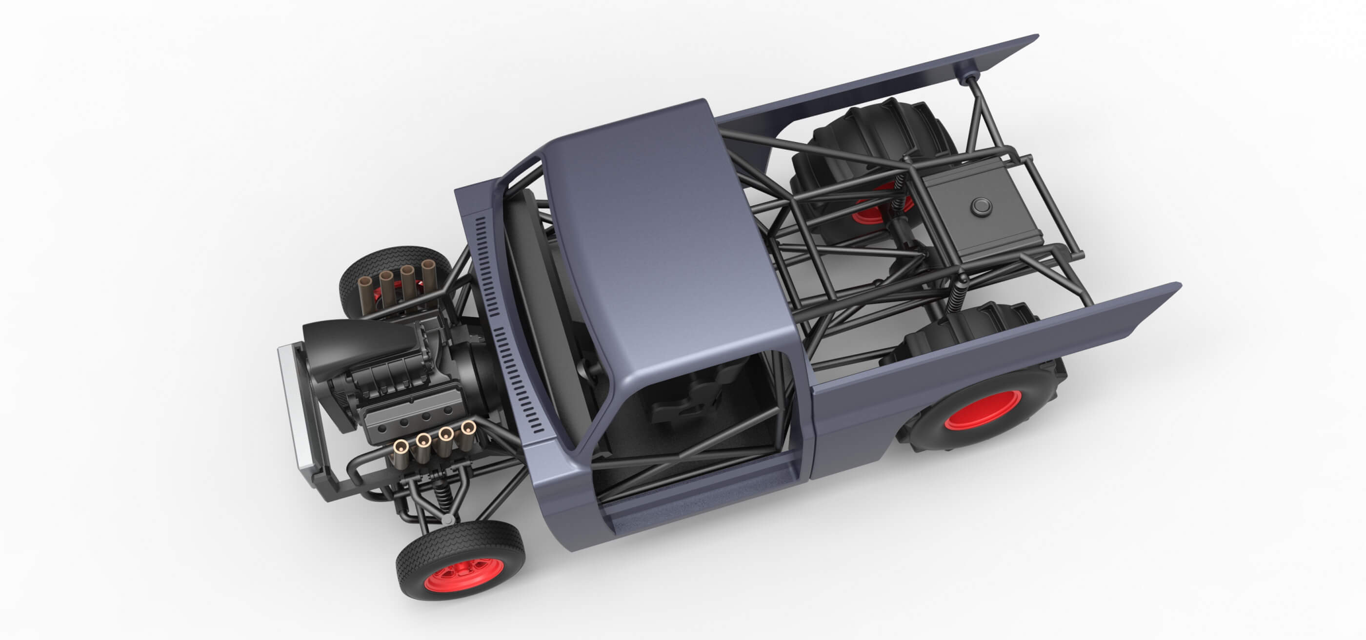 Dirt Dragster Truck 1:25 3D Model
