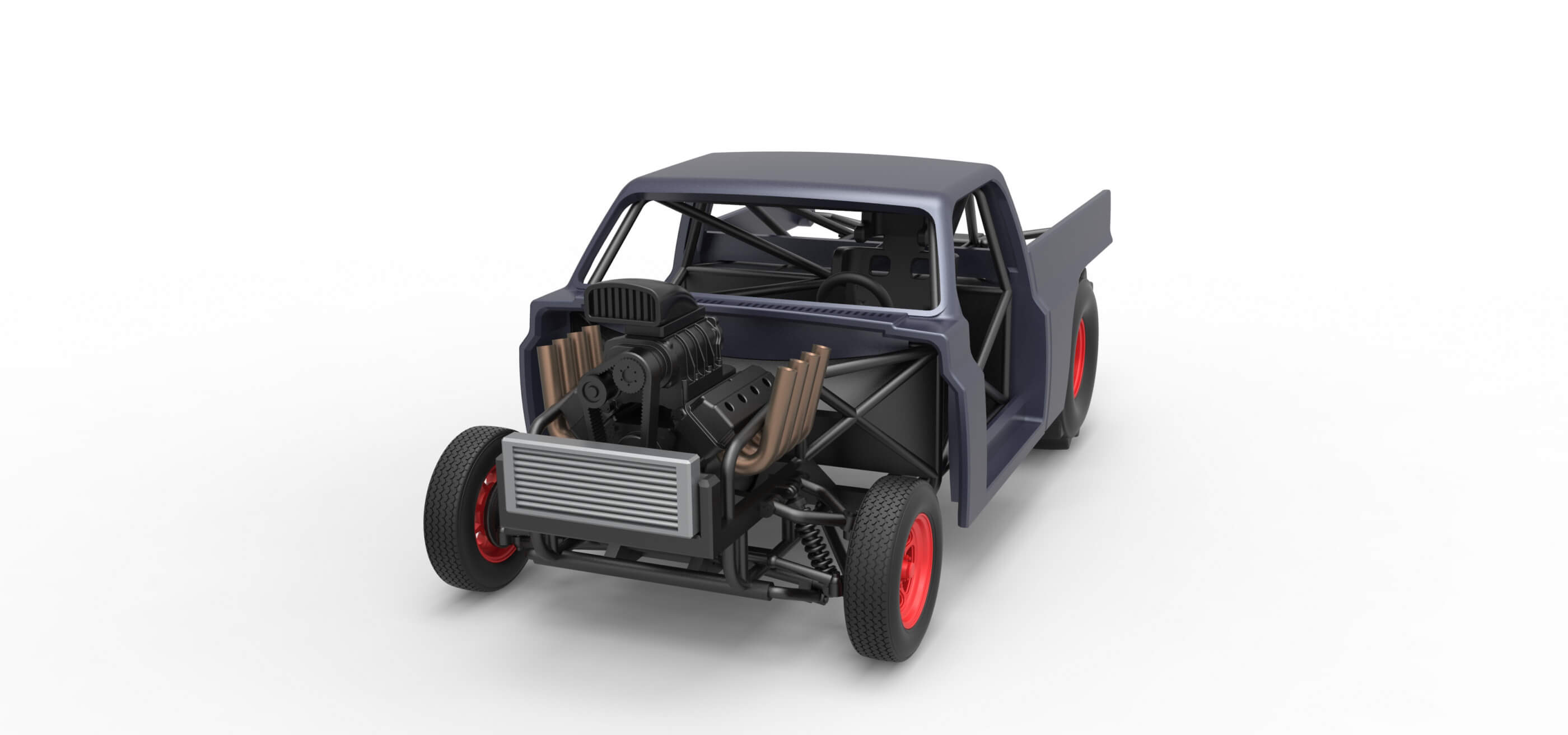 Dirt Dragster Truck 1:25 3D Model