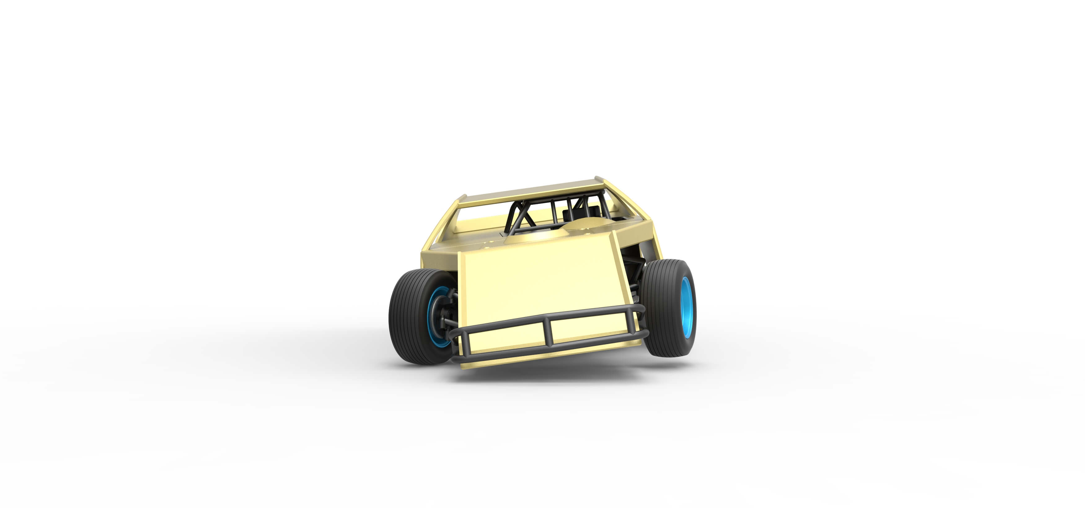 Dirt Modified Stock Car While Turning 1:25 3D Model