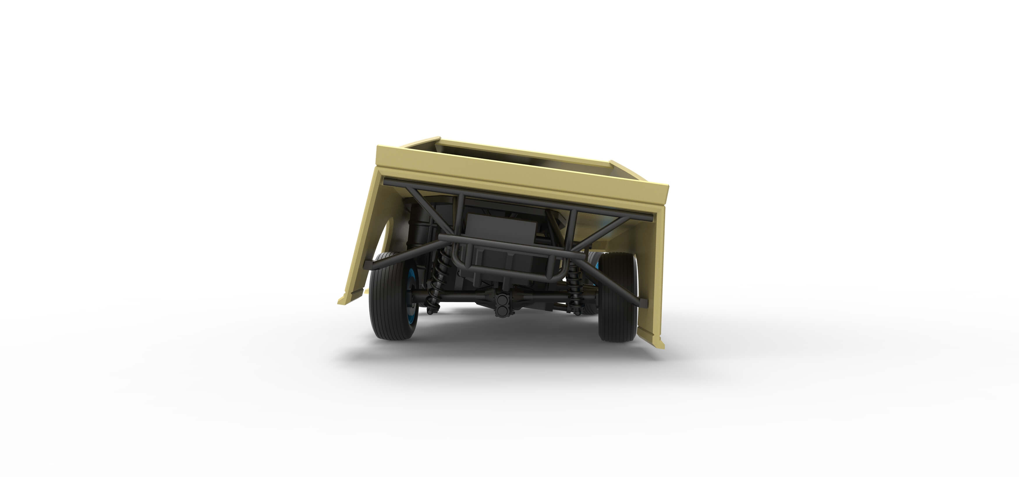 Dirt Modified Stock Car While Turning 1:25 3D Model