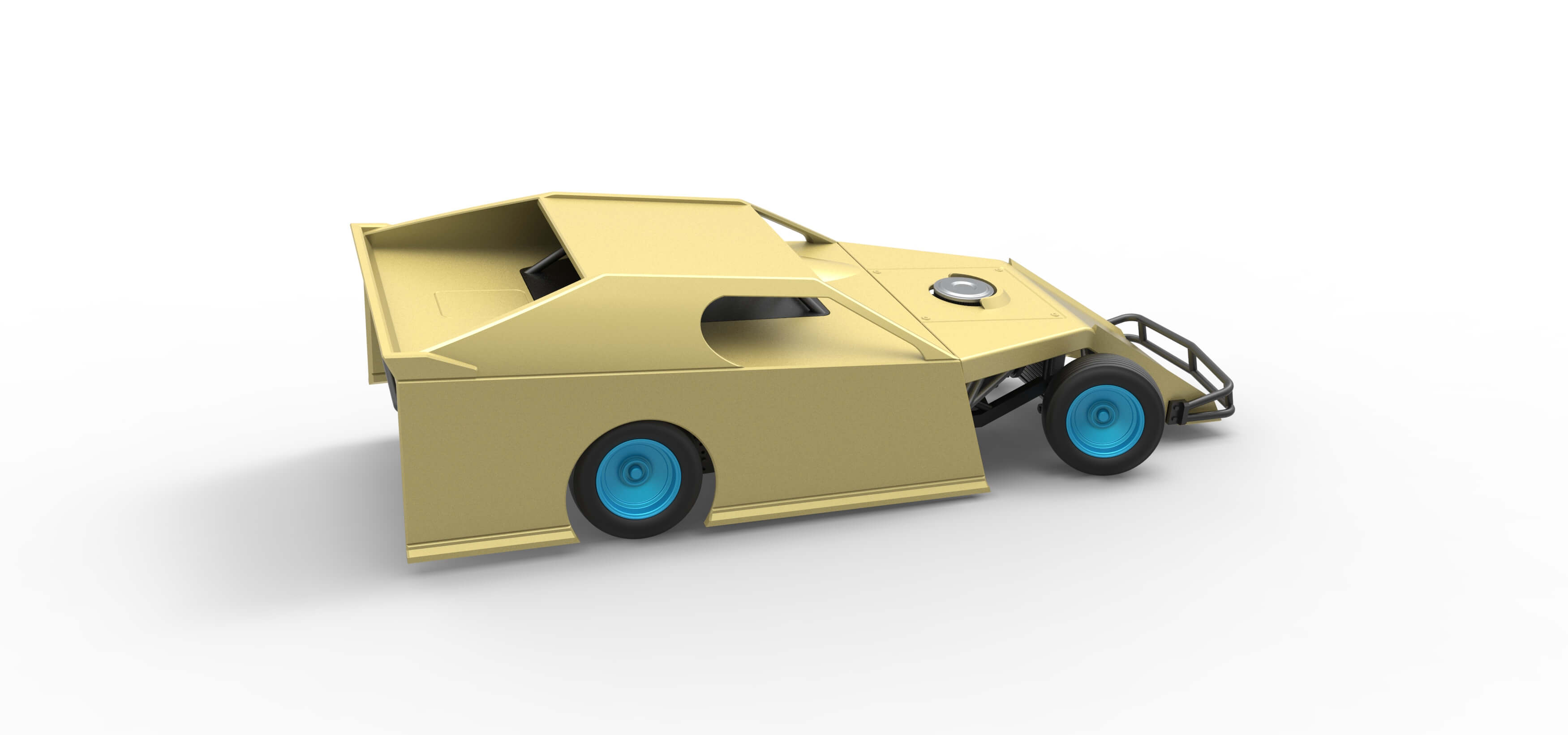 Dirt Modified Stock Car While Turning 1:25 3D Model