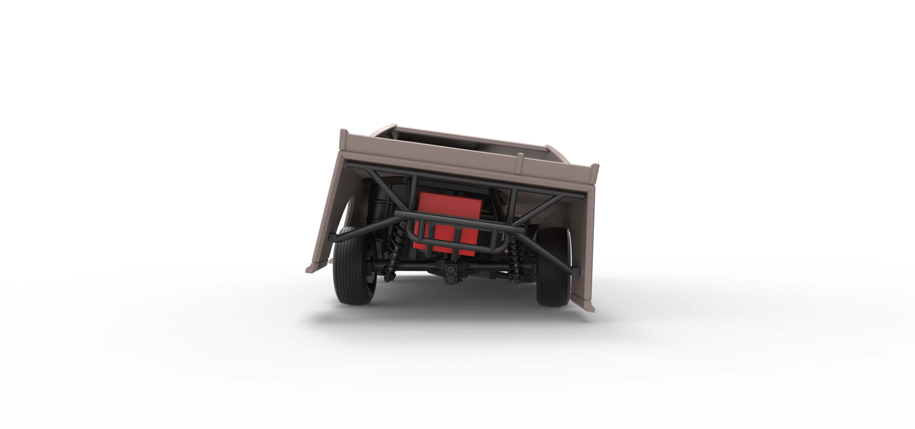 Dirt Modified Super Stock Car While Turning 1:25 3D Model