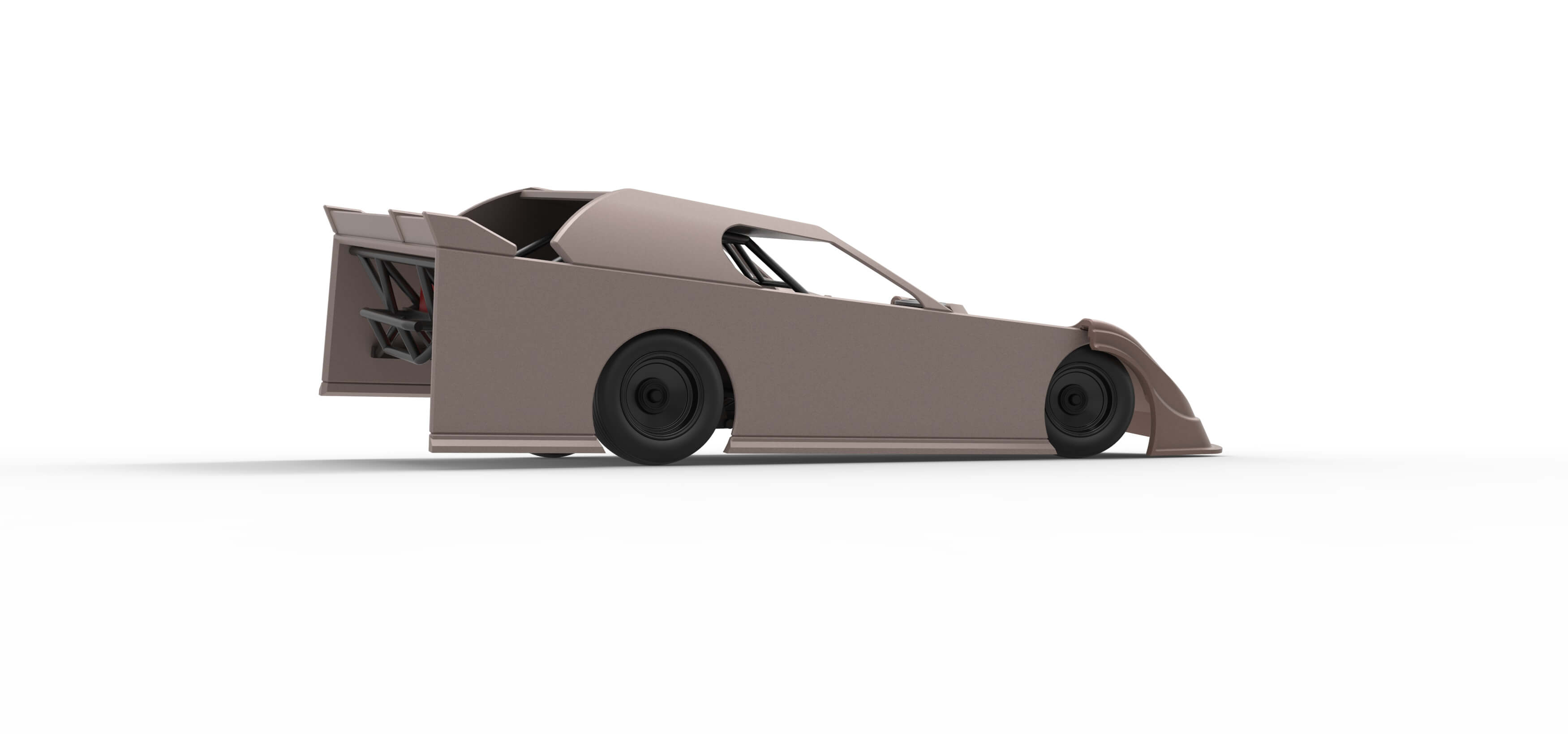 Dirt Modified Super Stock Car While Turning 1:25 3D Model