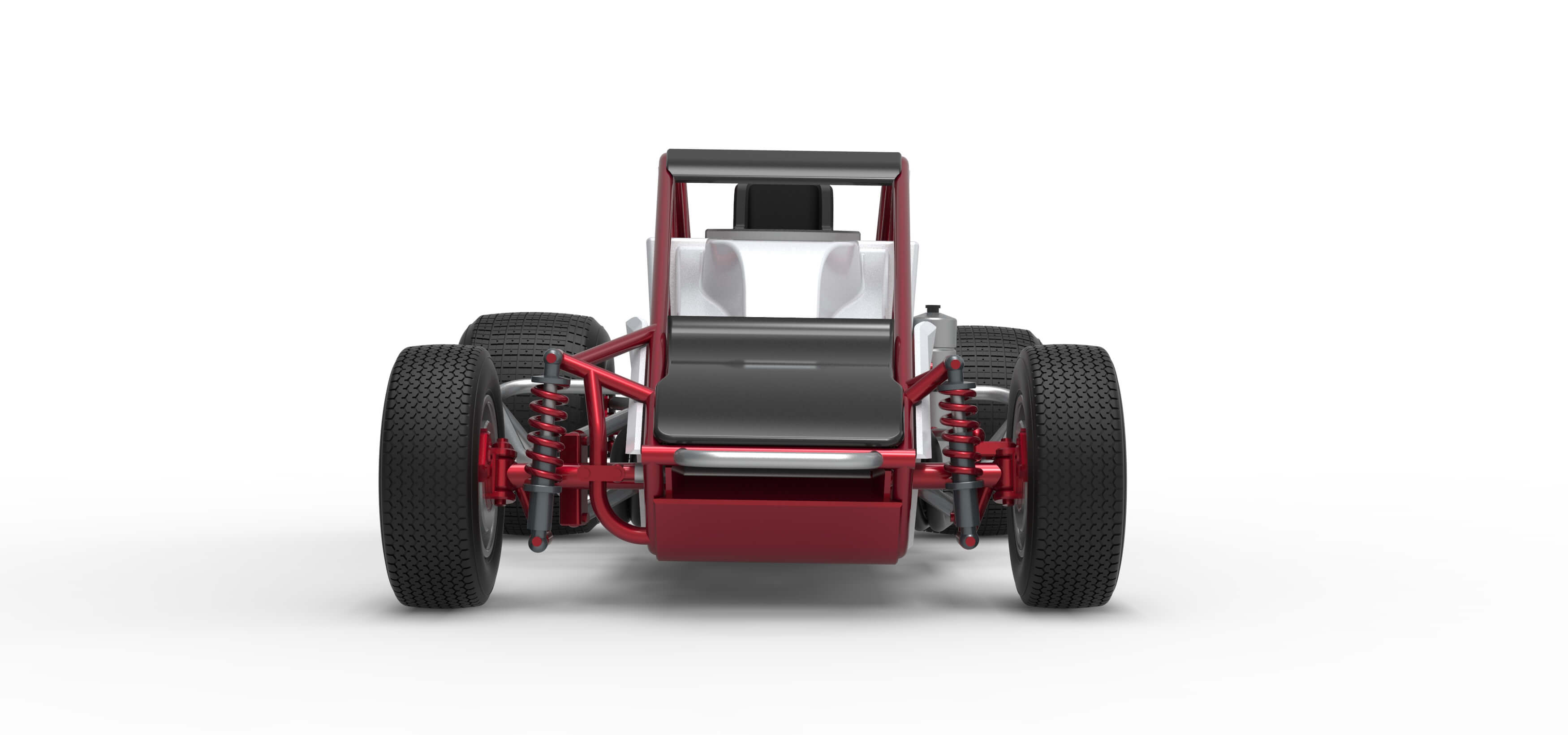 Dirt Silver Crown Car Scale 1:25 3D Model