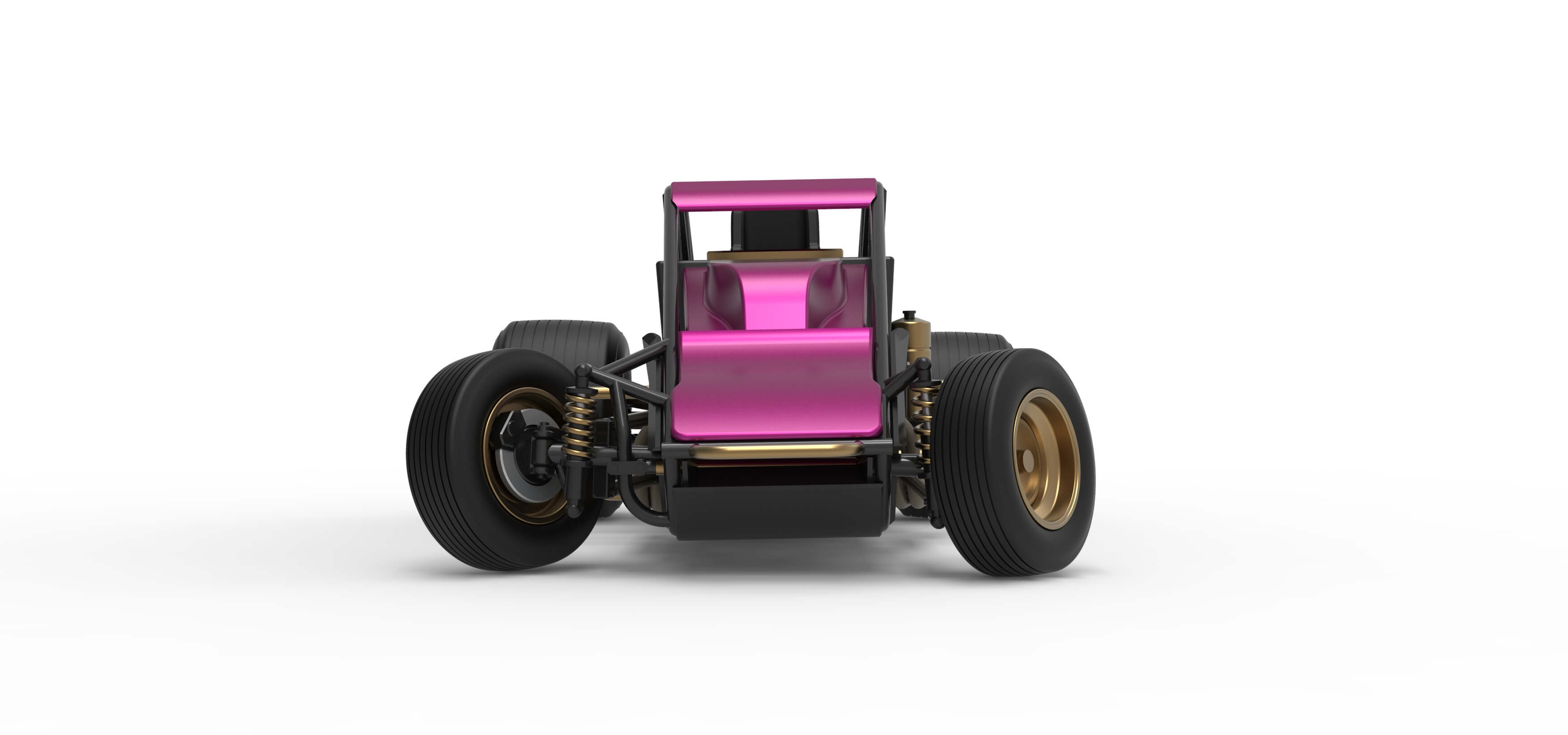 Dirt Silver Crown Car While Turning Scale 1:25 3D Model