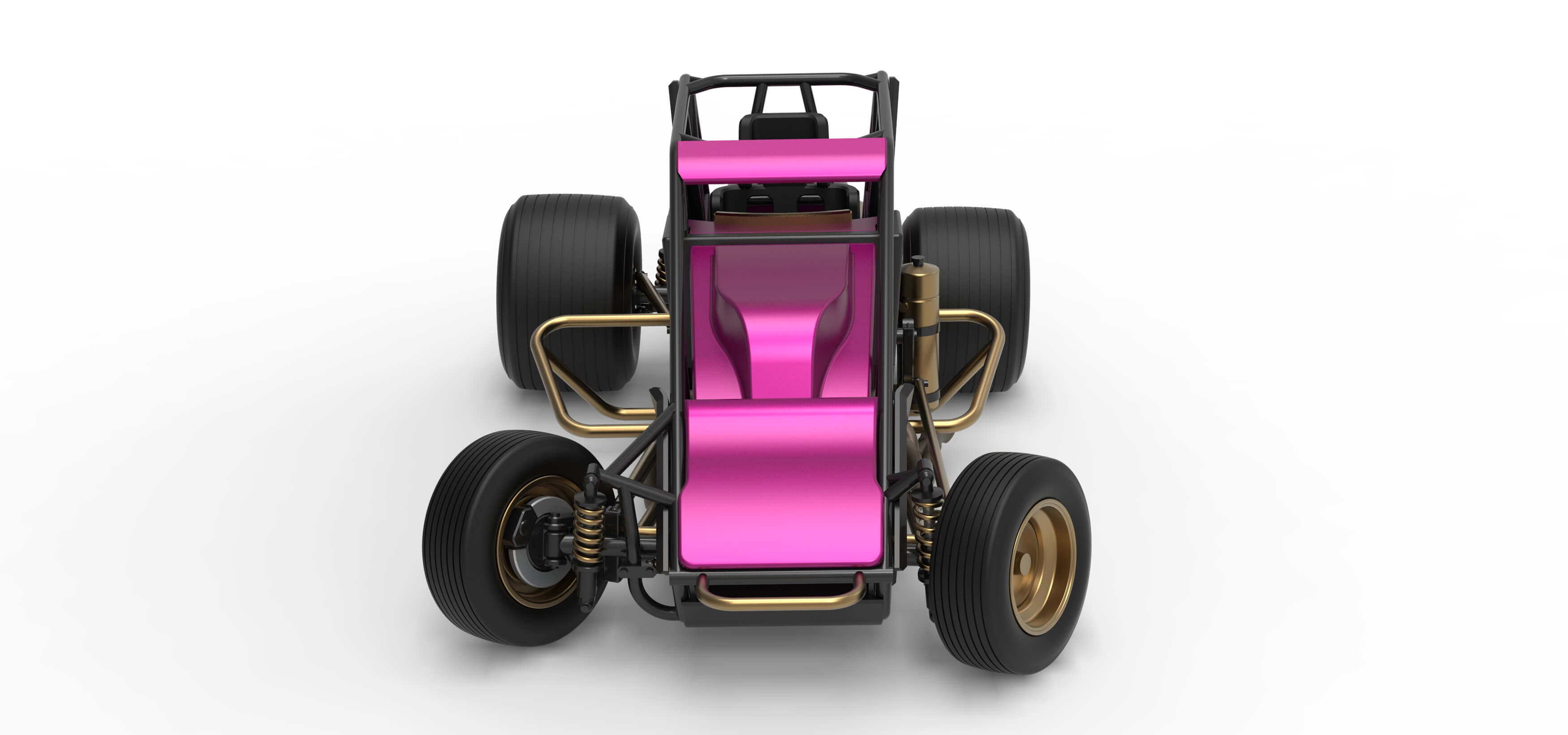 Dirt Silver Crown Car While Turning Scale 1:25 3D Model