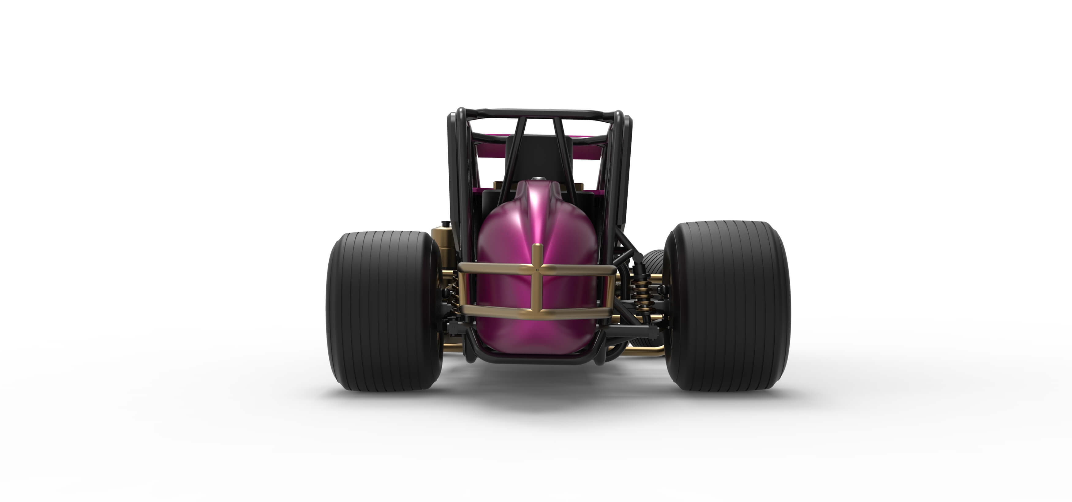 Dirt Silver Crown Car While Turning Scale 1:25 3D Model