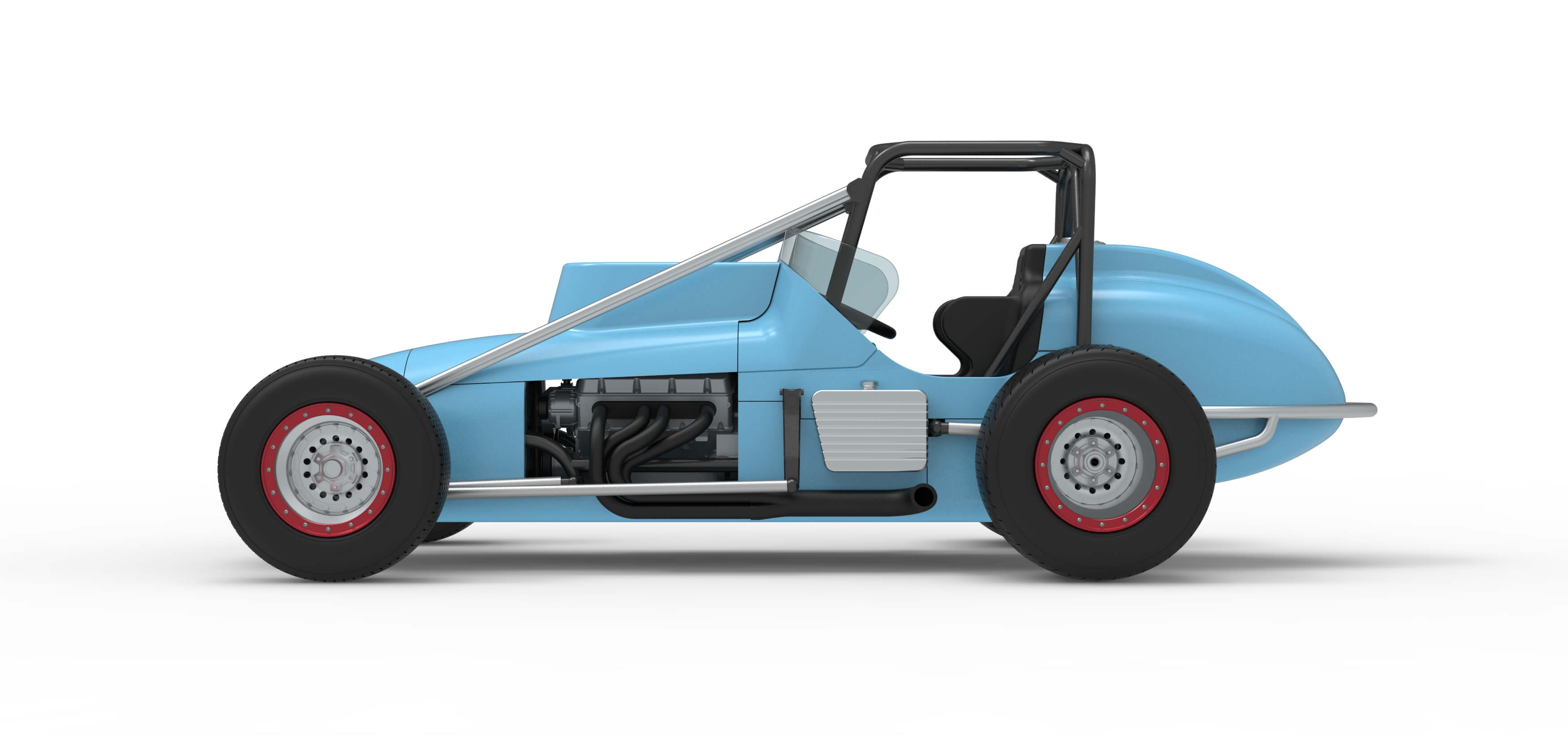 Dirt Silver Crown Champ Car Scale 1:25 3D Model