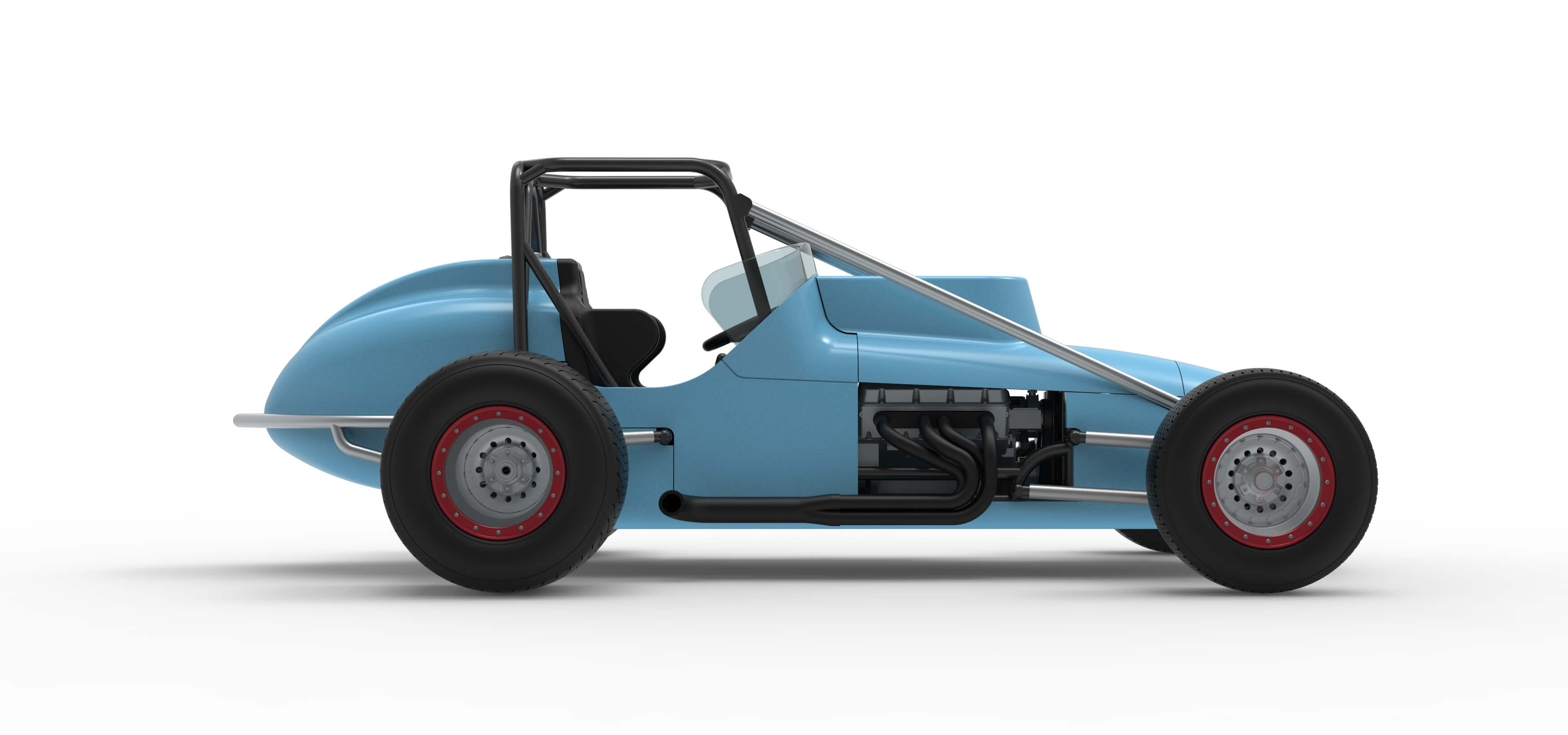 Dirt Silver Crown Champ Car Scale 1:25 3D Model