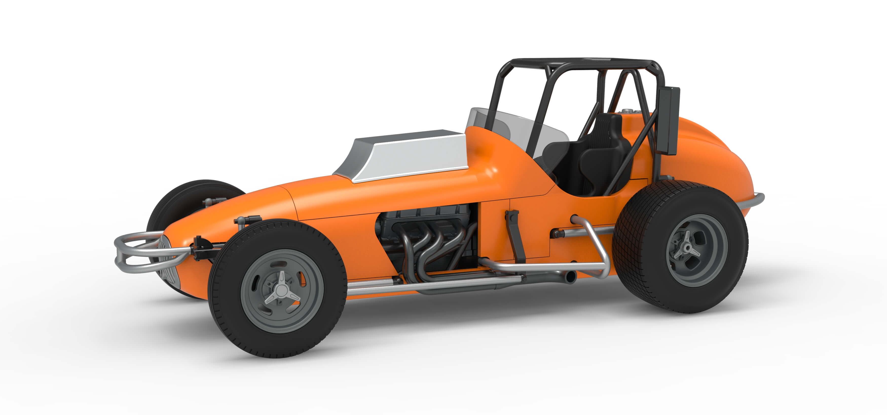 Dirt Silver Crown Champ Car Version 2 Scale 1:25 3D Model
