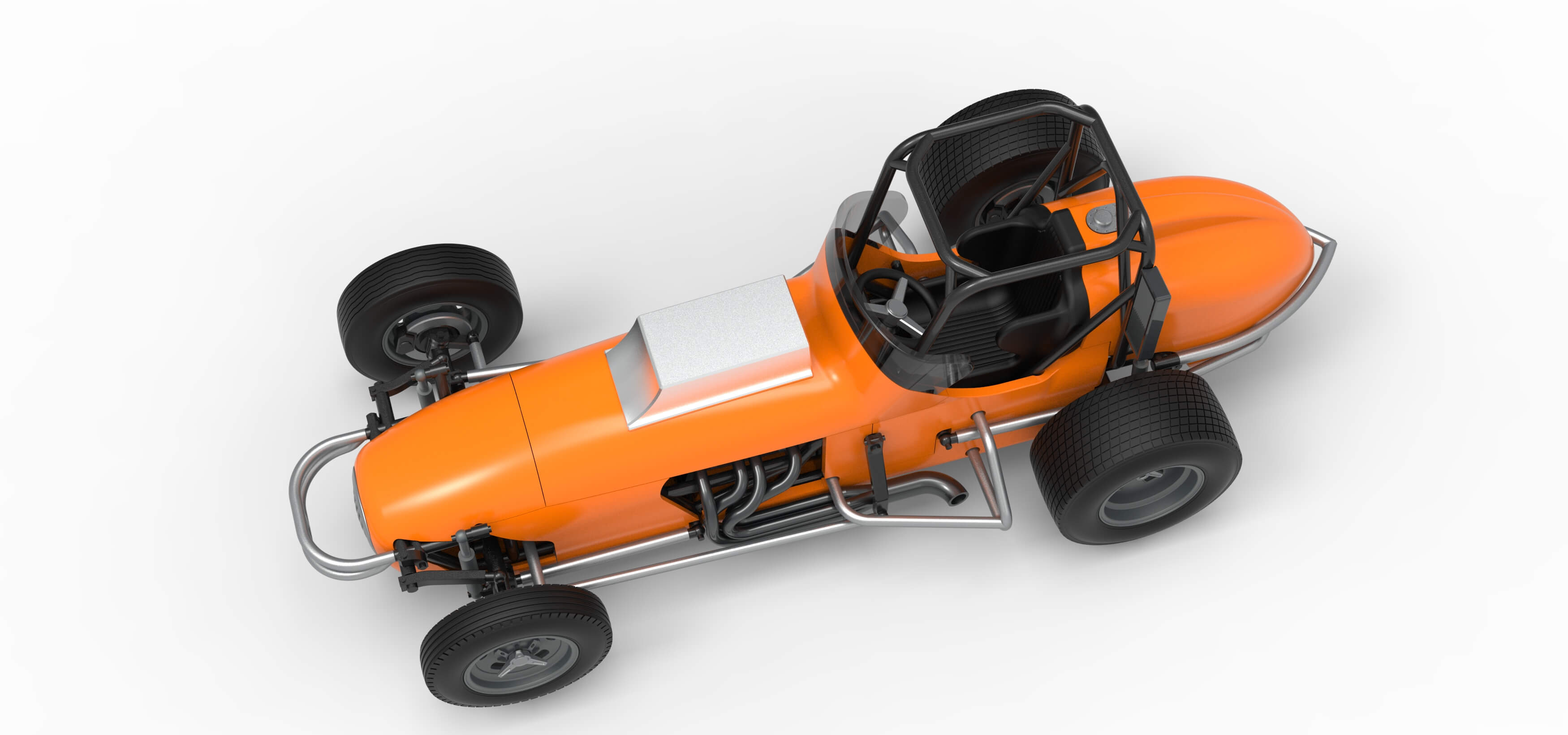 Dirt Silver Crown Champ Car Version 2 Scale 1:25 3D Model