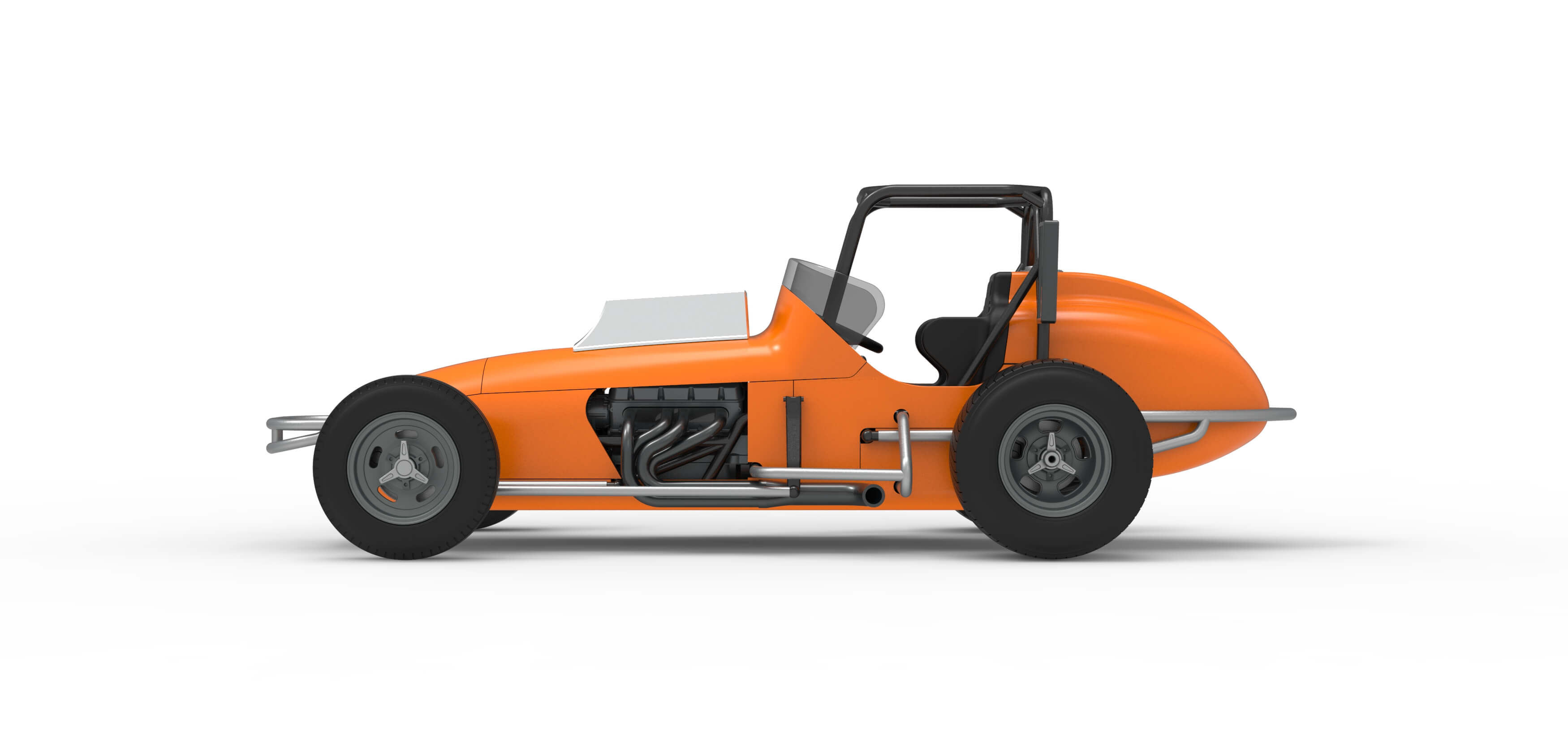 Dirt Silver Crown Champ Car Version 2 Scale 1:25 3D Model
